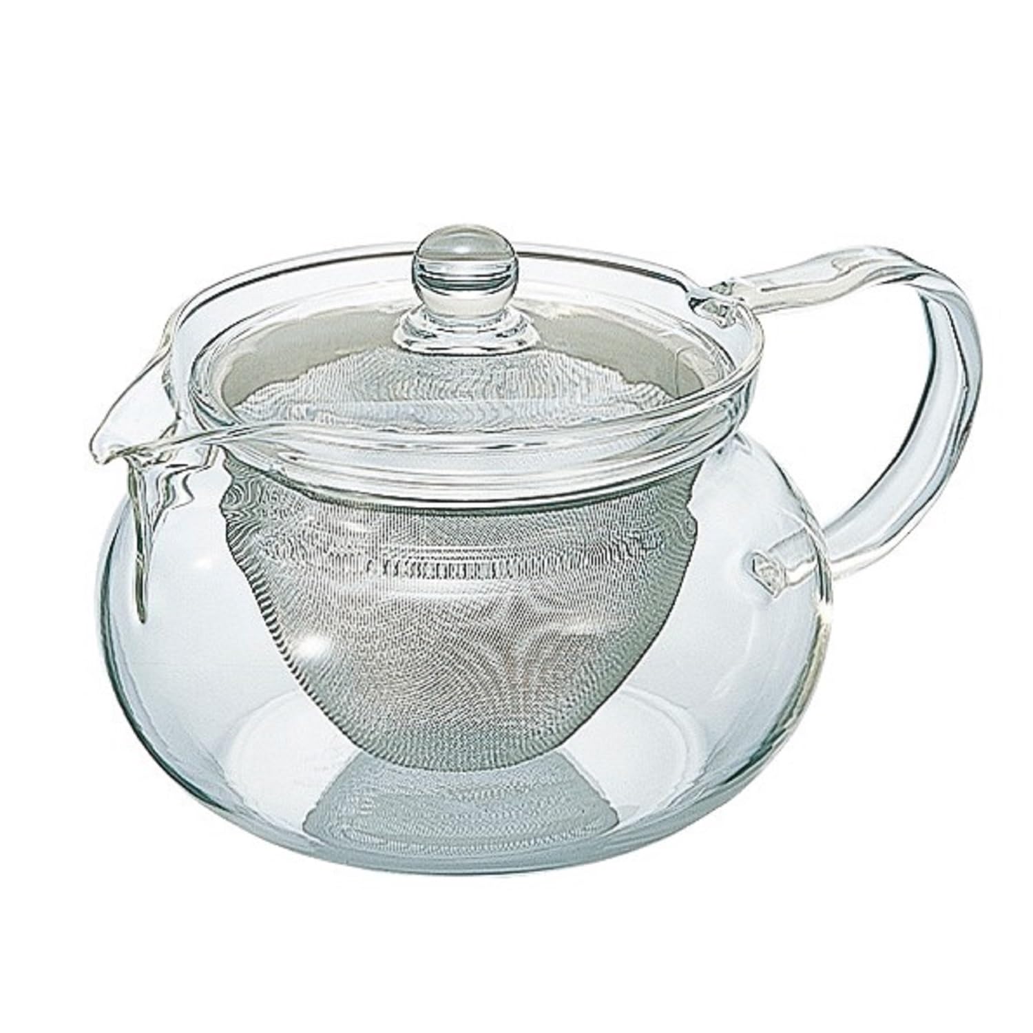 Hario Chacha Kyusu Maru Teapot Heatproof Glass Teapot 450 Ml, Glass