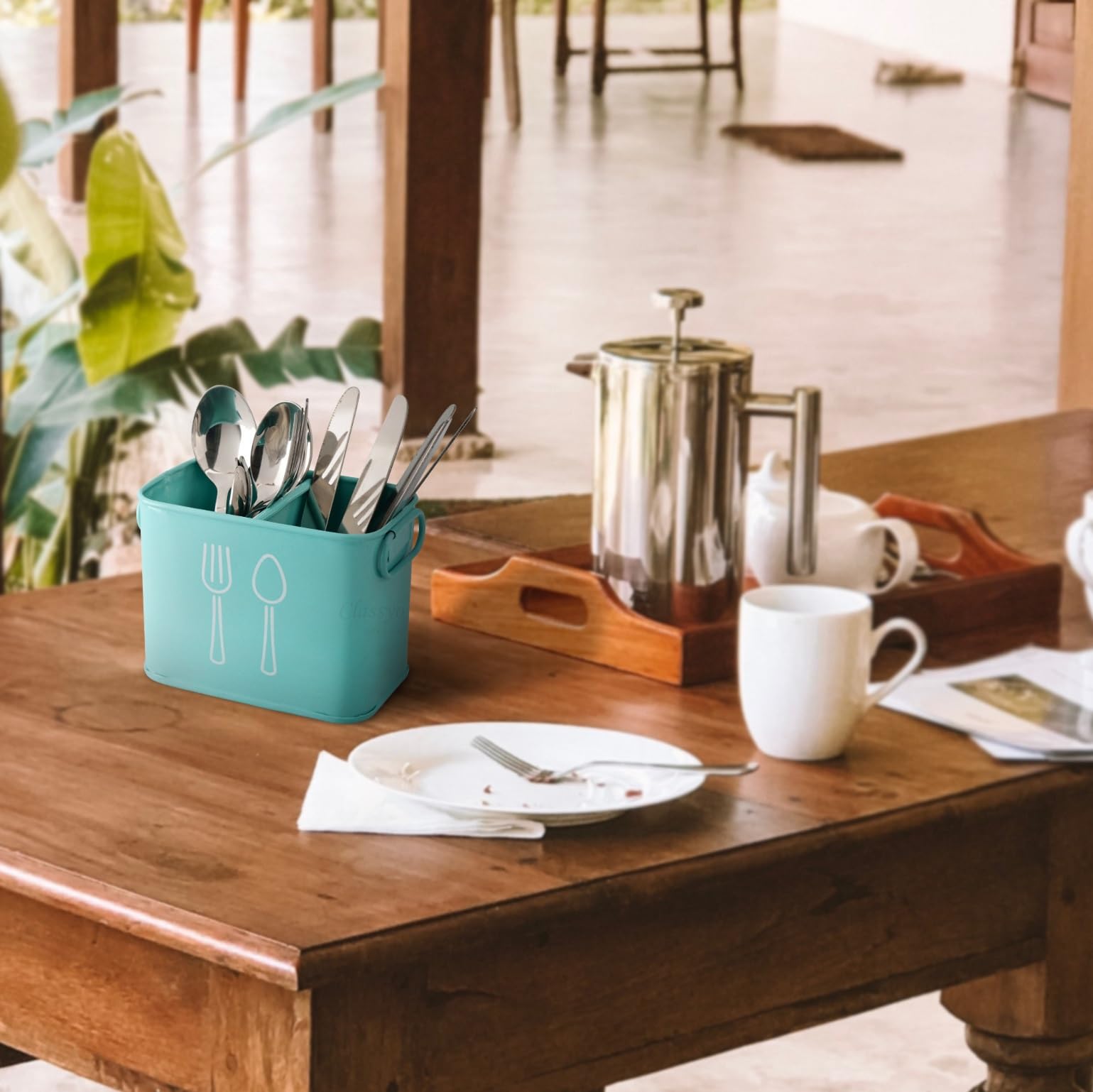 Classyo Cutlery Holder & Spoon Stand For Kitchen & Dining Table- Spoon Holder For Kitchen Shelves-Cutlery Holder For Kitchen, Me