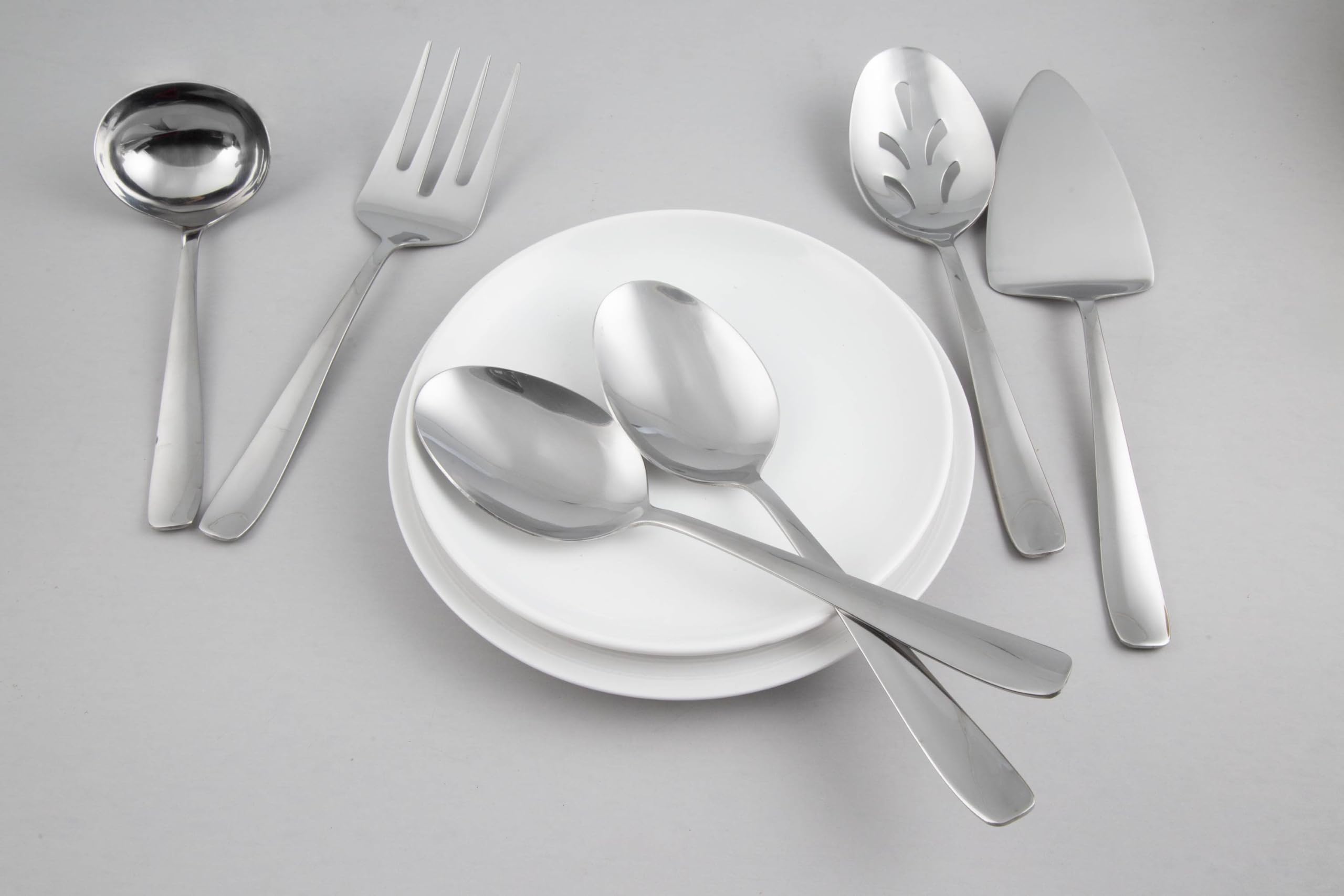 Cambridge Silversmiths Bourne Mirror Oversized 6 Piece Serving Set, Silver