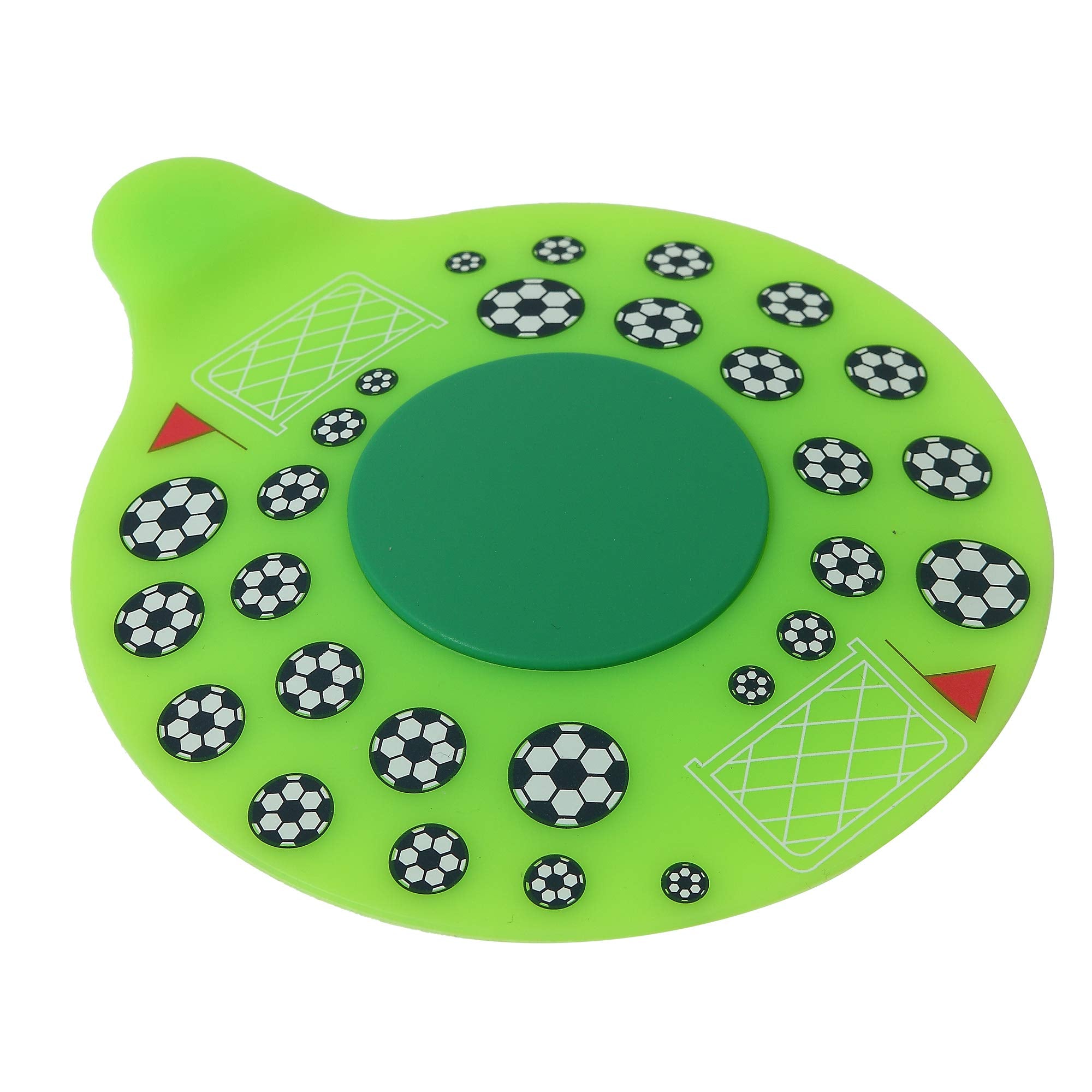 WSZCML Bathtub Drain Stopper, Silicone Tub Stopper Plug, Universal Bath Drain Cover, Kids Tots Babies Gift (Green Football)