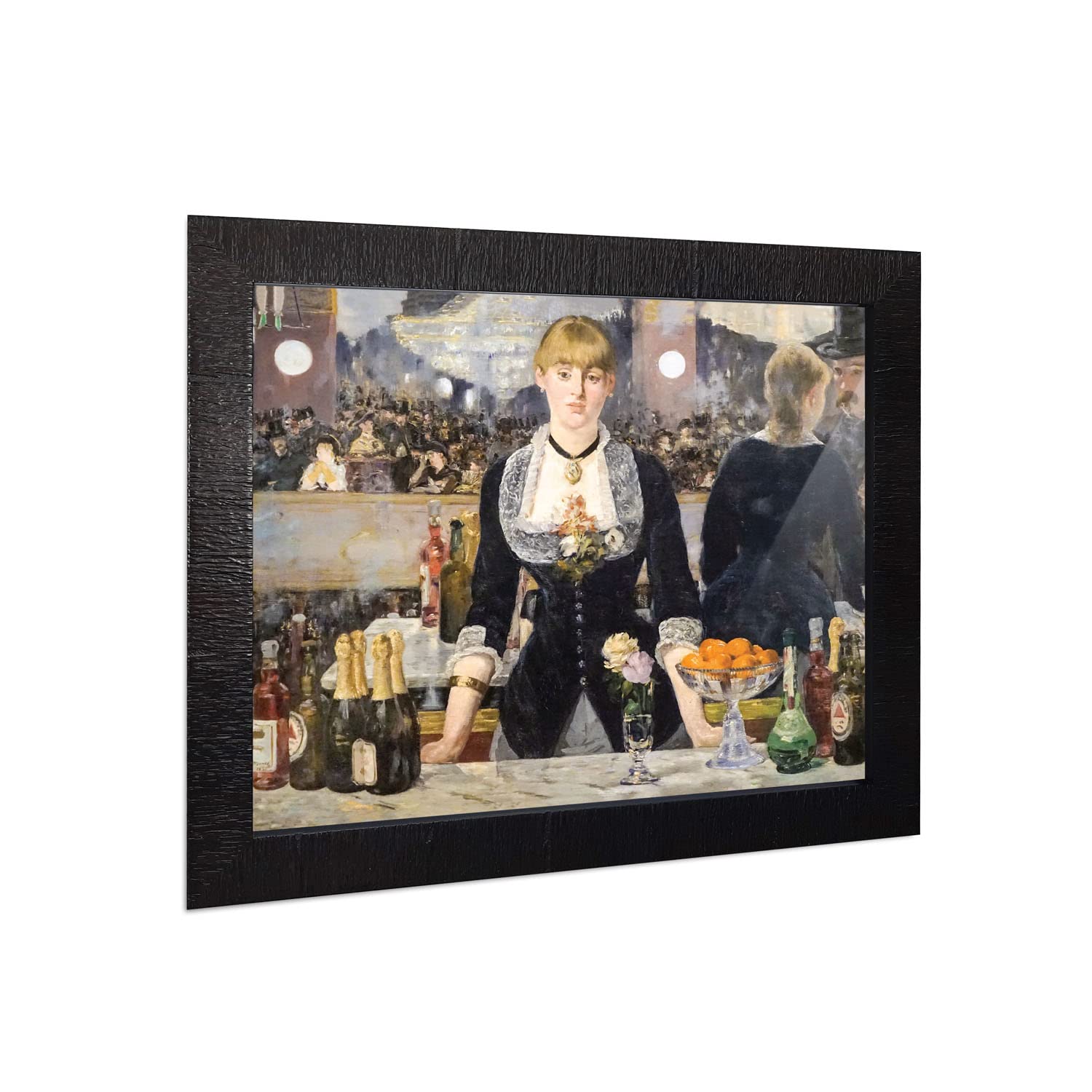 A Bar At Folies Bergere By Eduard Manet, Framed Wall Art Print, Wonderful Bar Decor For Home Or Office, 11X14, 2422Ch