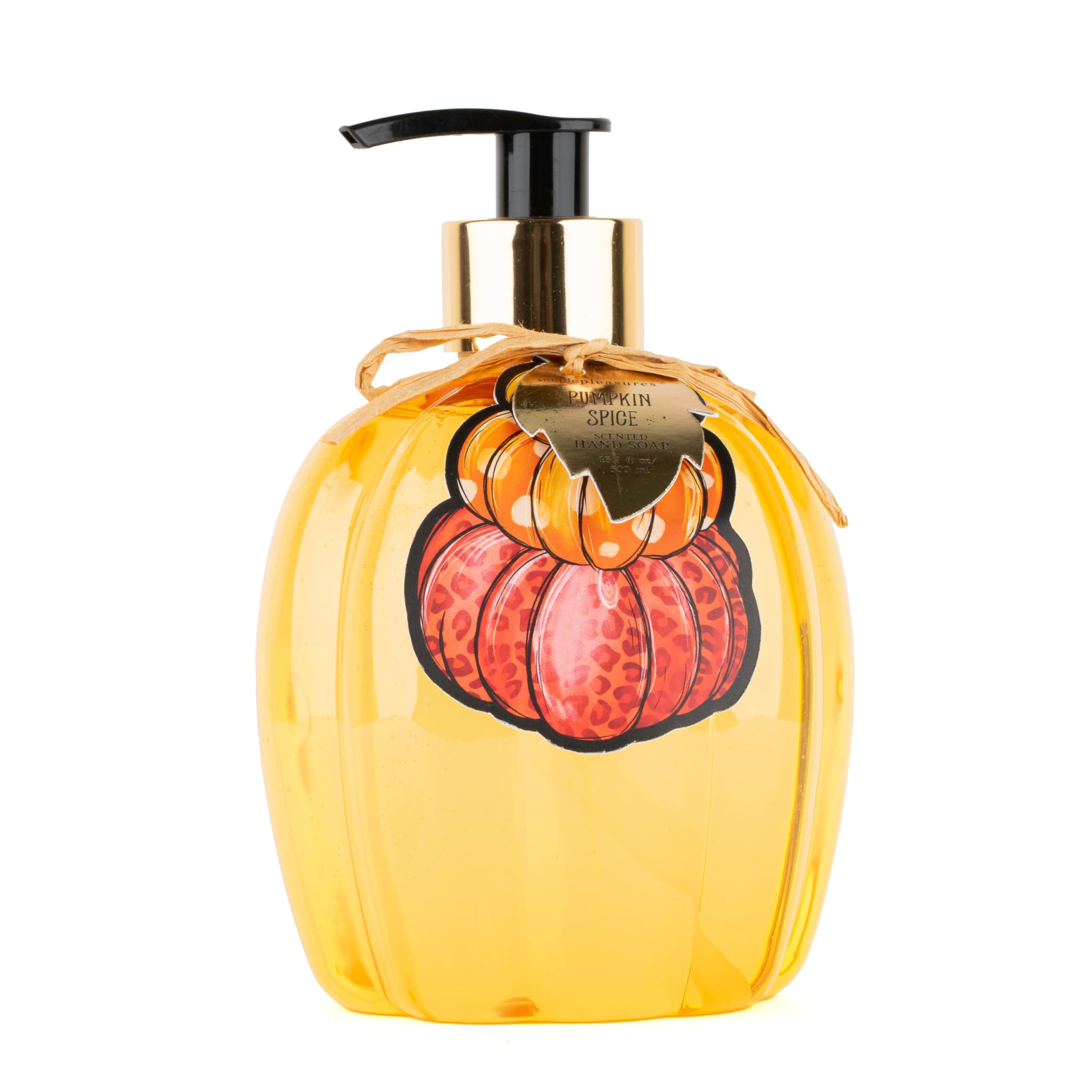 Novelty Decor Plastic Hand Soap Dispenser: Simple Pleasures Pumpkin Shaped Bottle With Scented Liquid Soap - Decorative Hand Pum