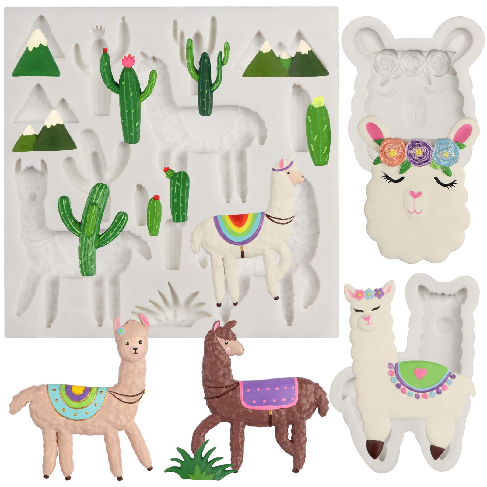 Llama Fondant Silicone Molds Sugarcraft Cake Decorating, Cupcake Topper, Polymer Clay, Epoxy Resin Art