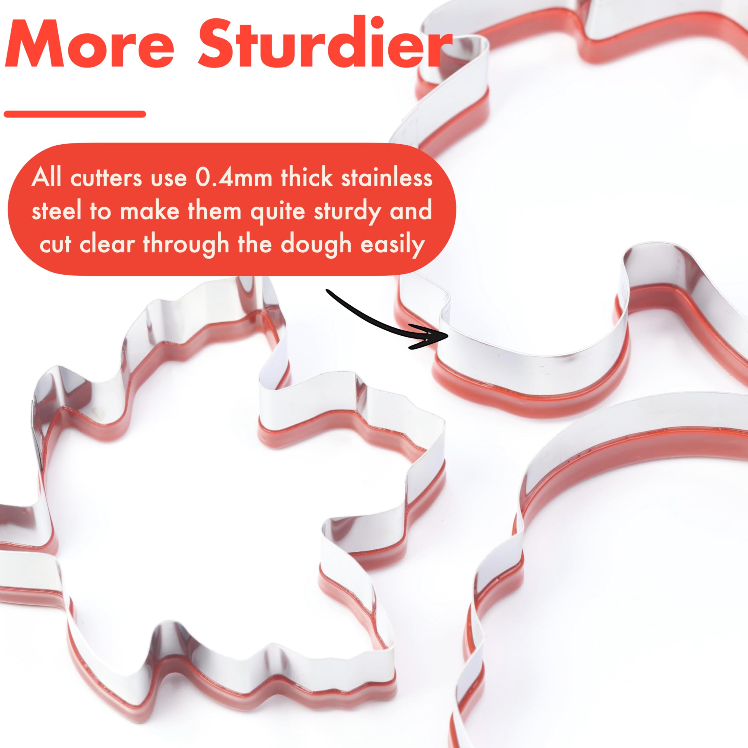 3 Pcs Thanksgiving Cookie Cutters 4.5'', 4'', 3.6'', Fall Cookie Cutters, Holiday Cookie Cutter, Maple Leaf Cookie Cutter, Pumpk