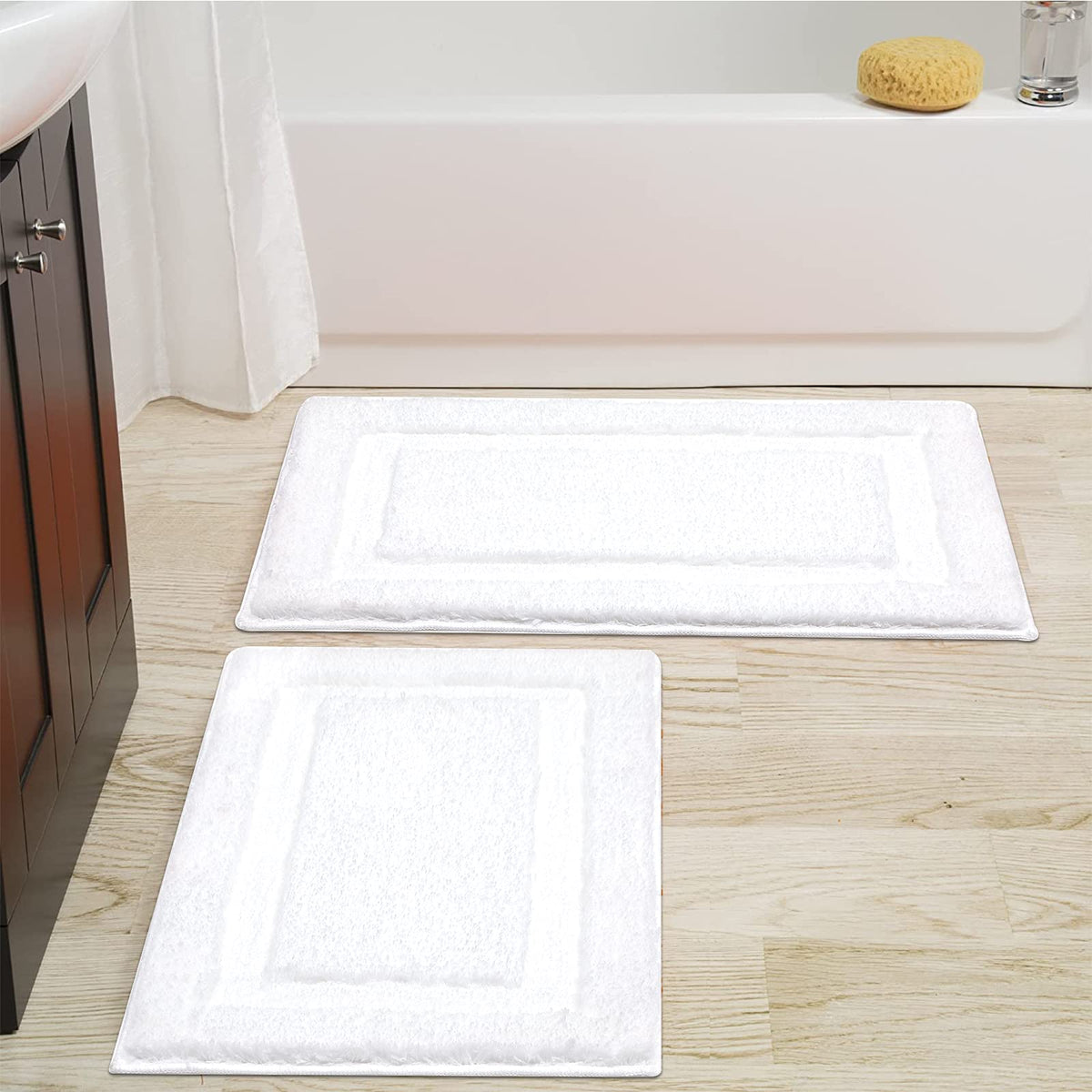 Shacos Super Soft Bath Rugs Set Of 2 Pieces 20X32 Inch Bath Mat For Bathroom Rug Non Slip Plush Bath Rug Absorbent Bathroom Rug