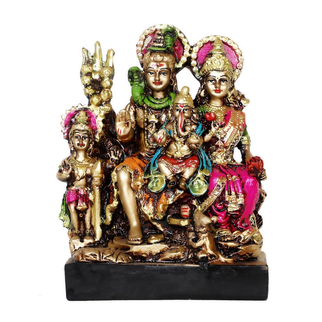 Buji Craft Shiv Parivar Murti Marble Shiv Parivar Murti Ganesh Parvati Murti Shiv Parivar With Shivling Shiv Parvati Idol Shiv P