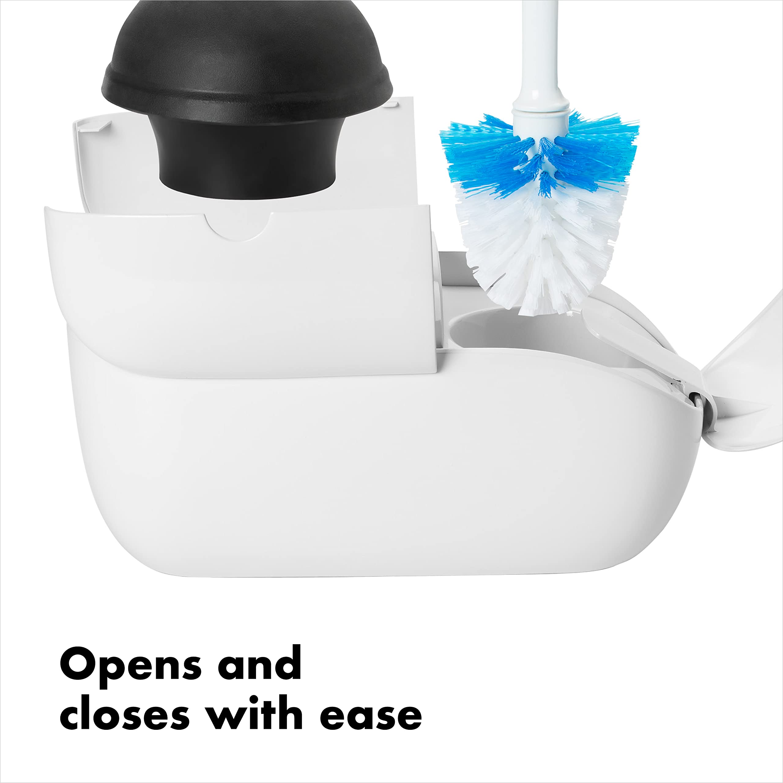 OXO Good Grips Set Toilet Brush & Plunger Combo  White