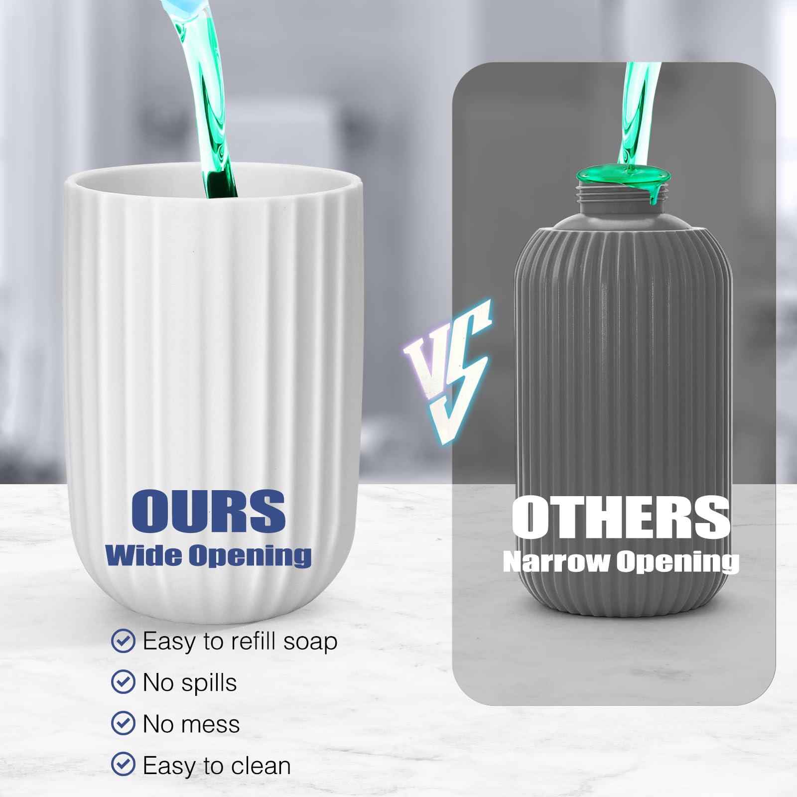 Automatic Soap Dispenser Liquid For Kitchen: 9 Oz Touchless Plastic White Modern Auto Soap Dispenser For Bathroom - Hand Dish Lo