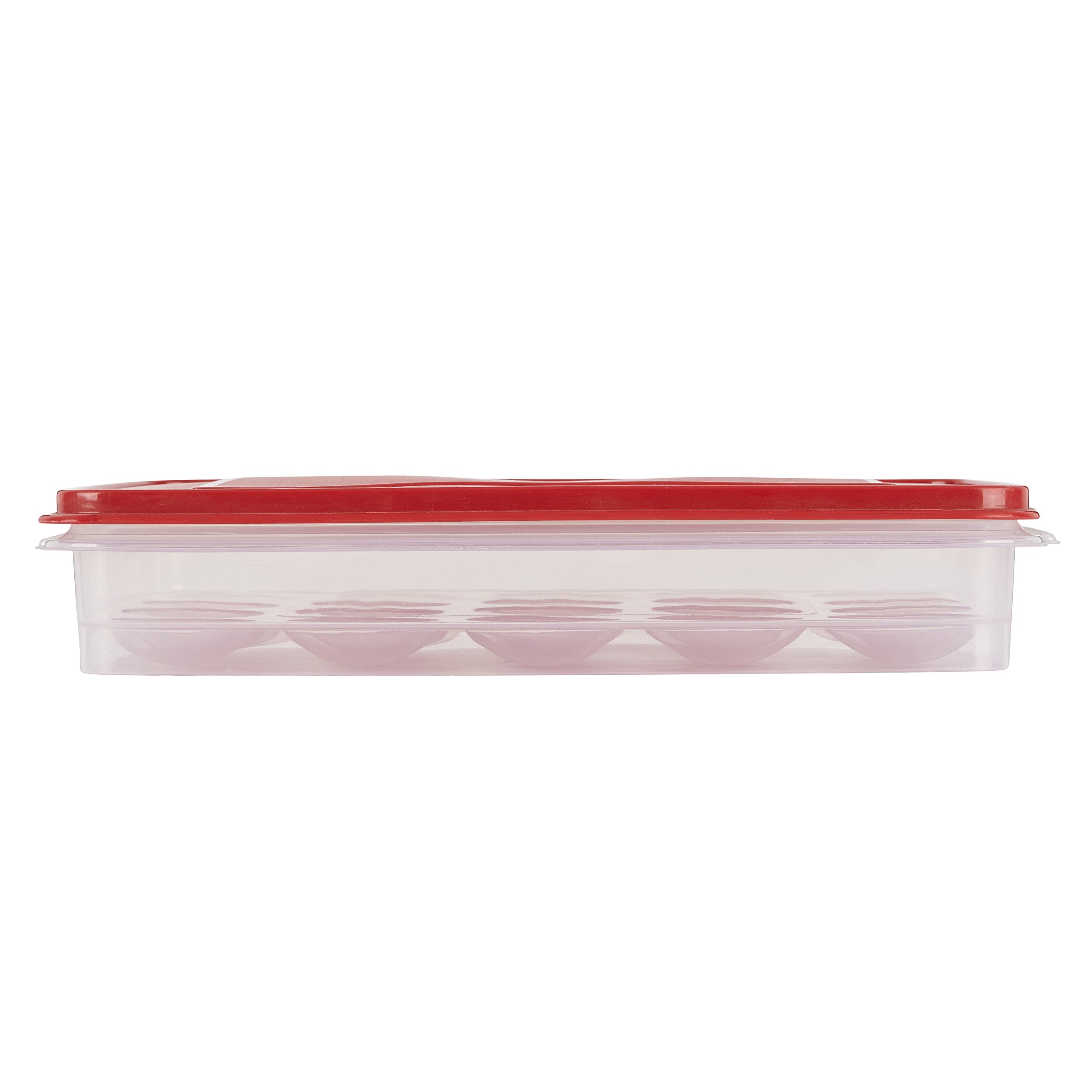 Rubbermaid Plastic Egg Keeper Container, 1 Pack, Red, Model 1777192