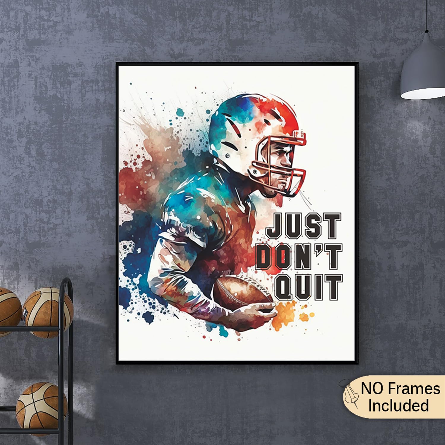 Football Poster Wall Decor Art Prints Motivational Posters Boys Bedroom Teenage Room Decor Office Decoration Inspirational Quote