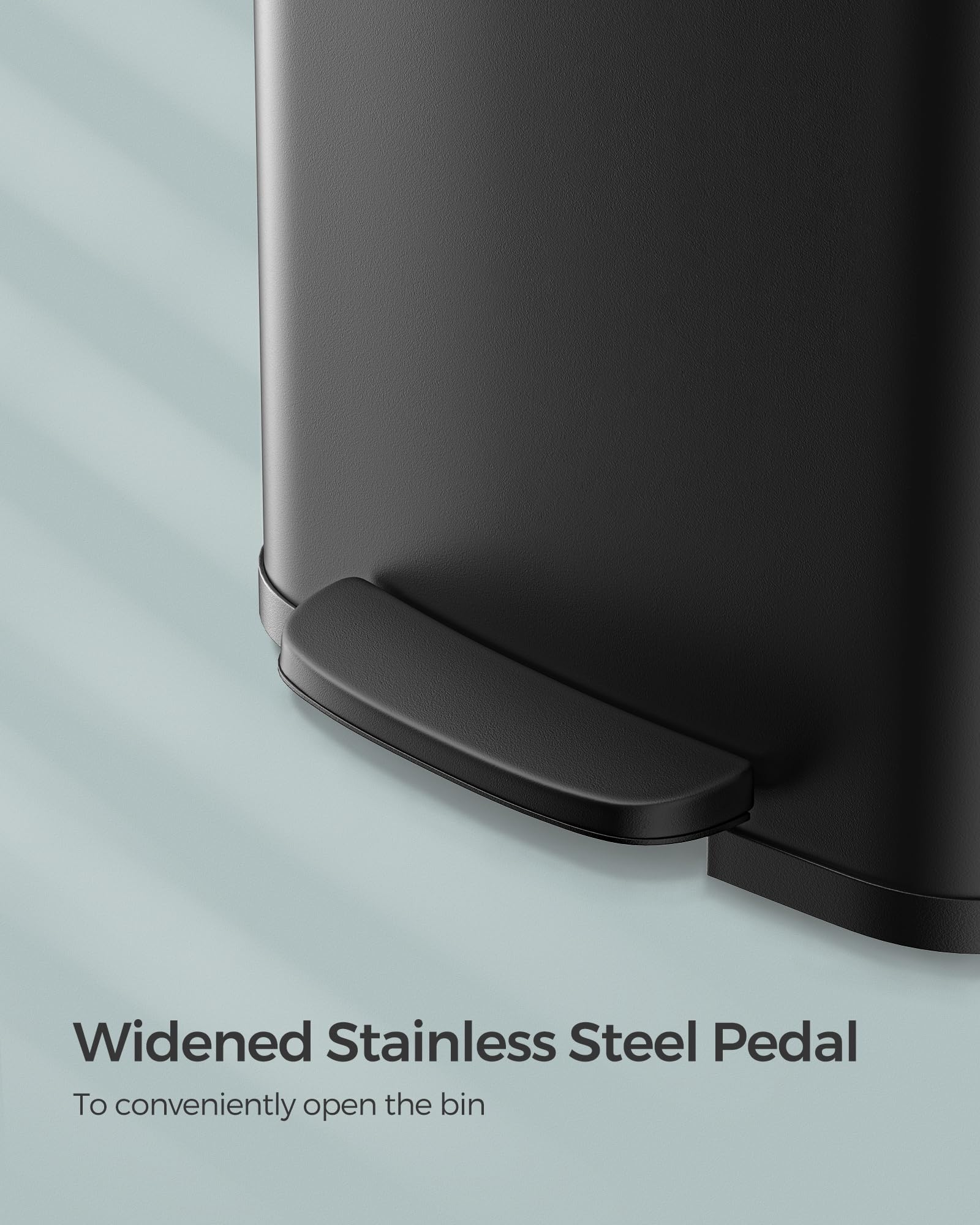 Songmics Kitchen Trash Can, 18-Gallon Stainless Steel Garbage Can, With Stay-Open Lid And Step-On Pedal, Soft Closure, Tall, Lar