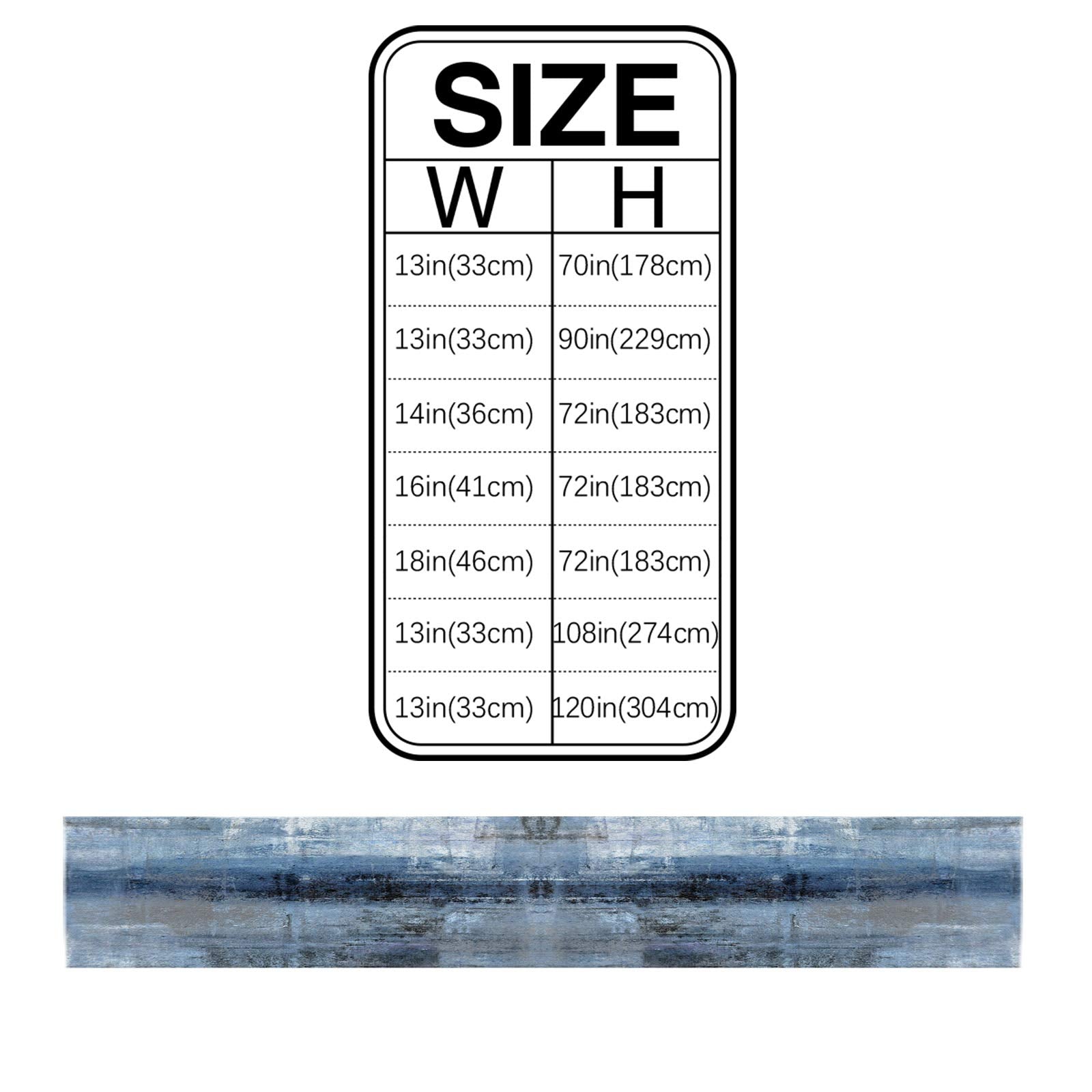 Burlap Linen Table Runner - 90 Inch Long  Retro Rustic Art Abstract Modern Decor Kitchen Dining Table Runner Dresser Scarves  Blue Ombre Painting Farmhouse Decor for Coffee Table Wedding Party Banquet