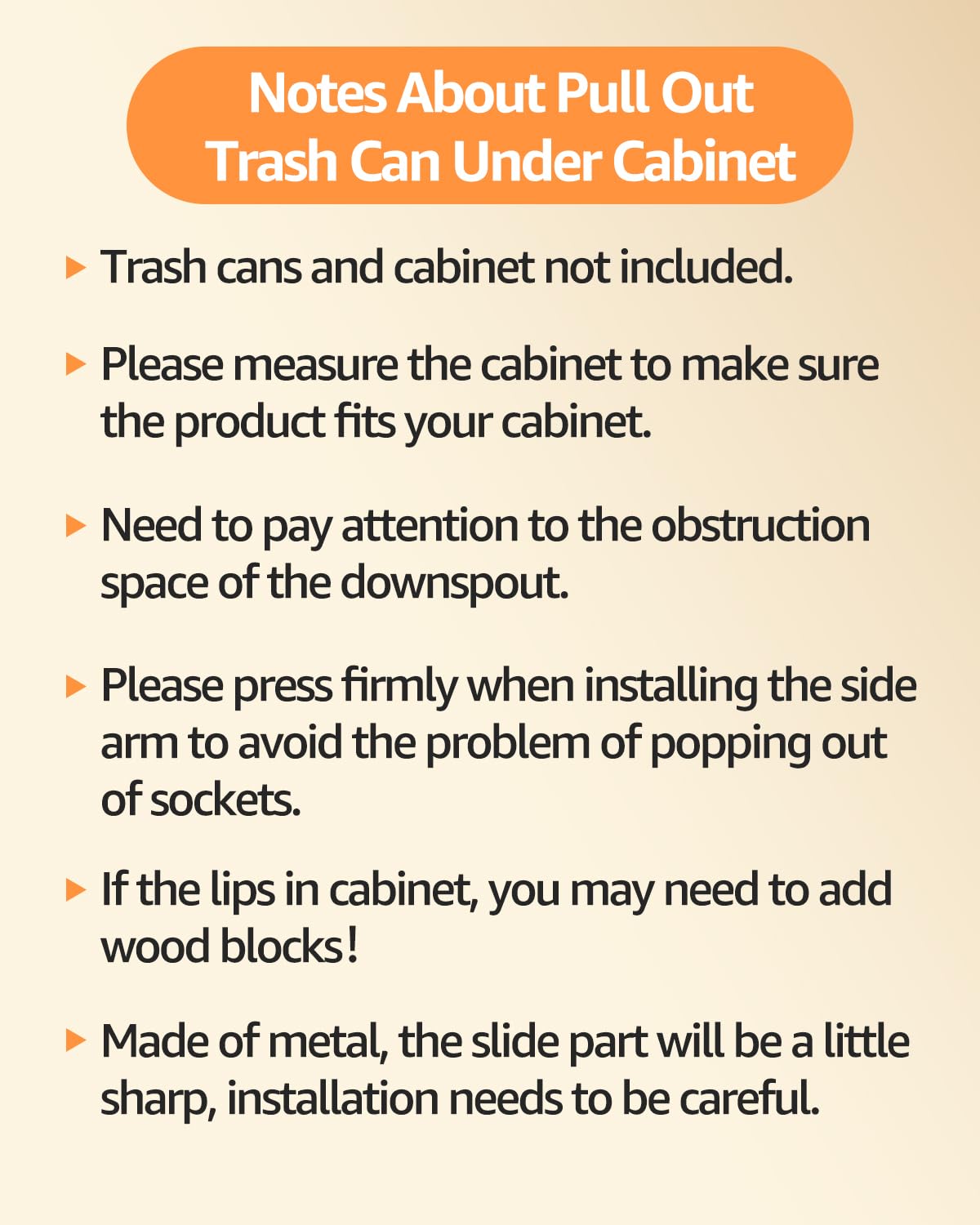 Runmi Pull Out Trash Can Under Cabinet,Under Sink Trash Can Shelf Pull Out For 7-11 Gallon,Heavy Duty Cabinet Garbage Can Pull O