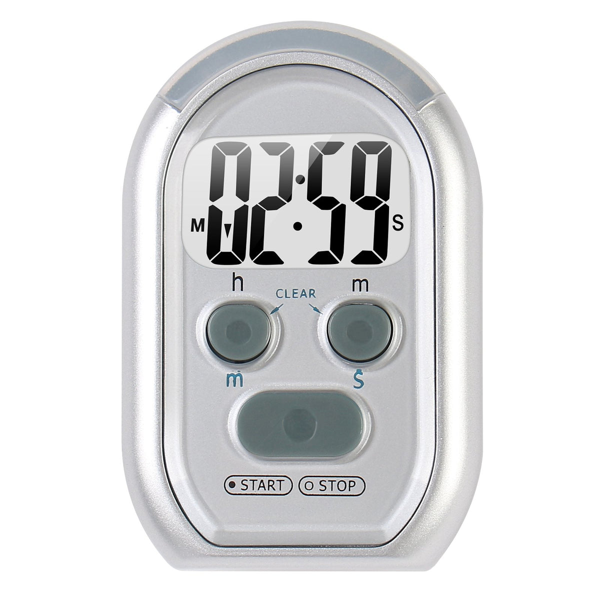 Zyqy X-Wlang 3-In-1 Alerts Timer 1013 With Vibration ,Beep And Flash.(Kitchen Timer ,Medical Timer,Therapeutic Timer), Silver