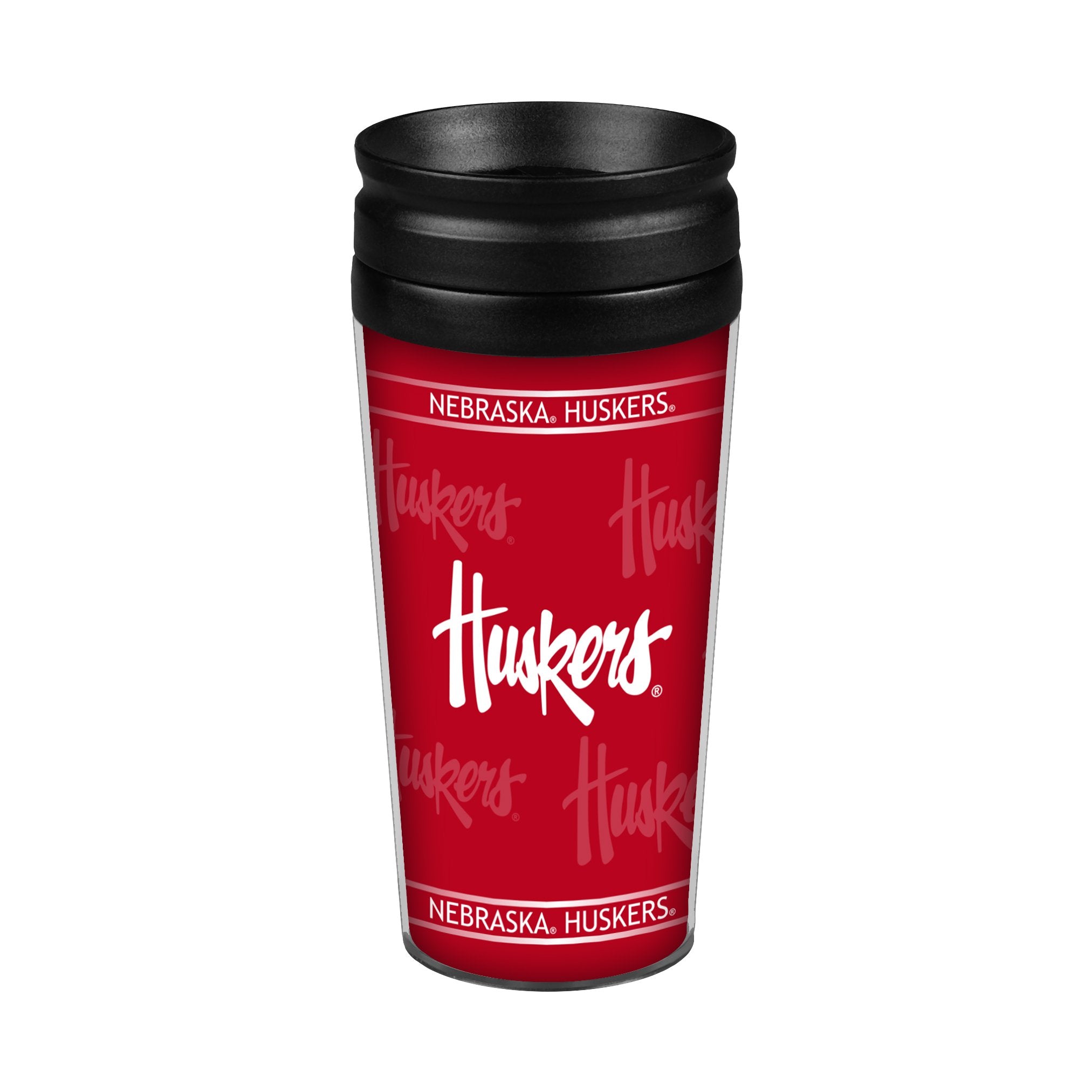Ncaa Nebraska Cornhuskers Full Wrap Travel Tumbler, 14-Ounce, Red