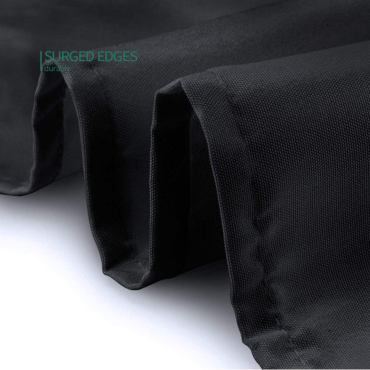 Surmente Tablecloth 70 Inch Round Polyester Table Cloth For Weddings, Banquets, Or Restaurants (Black)