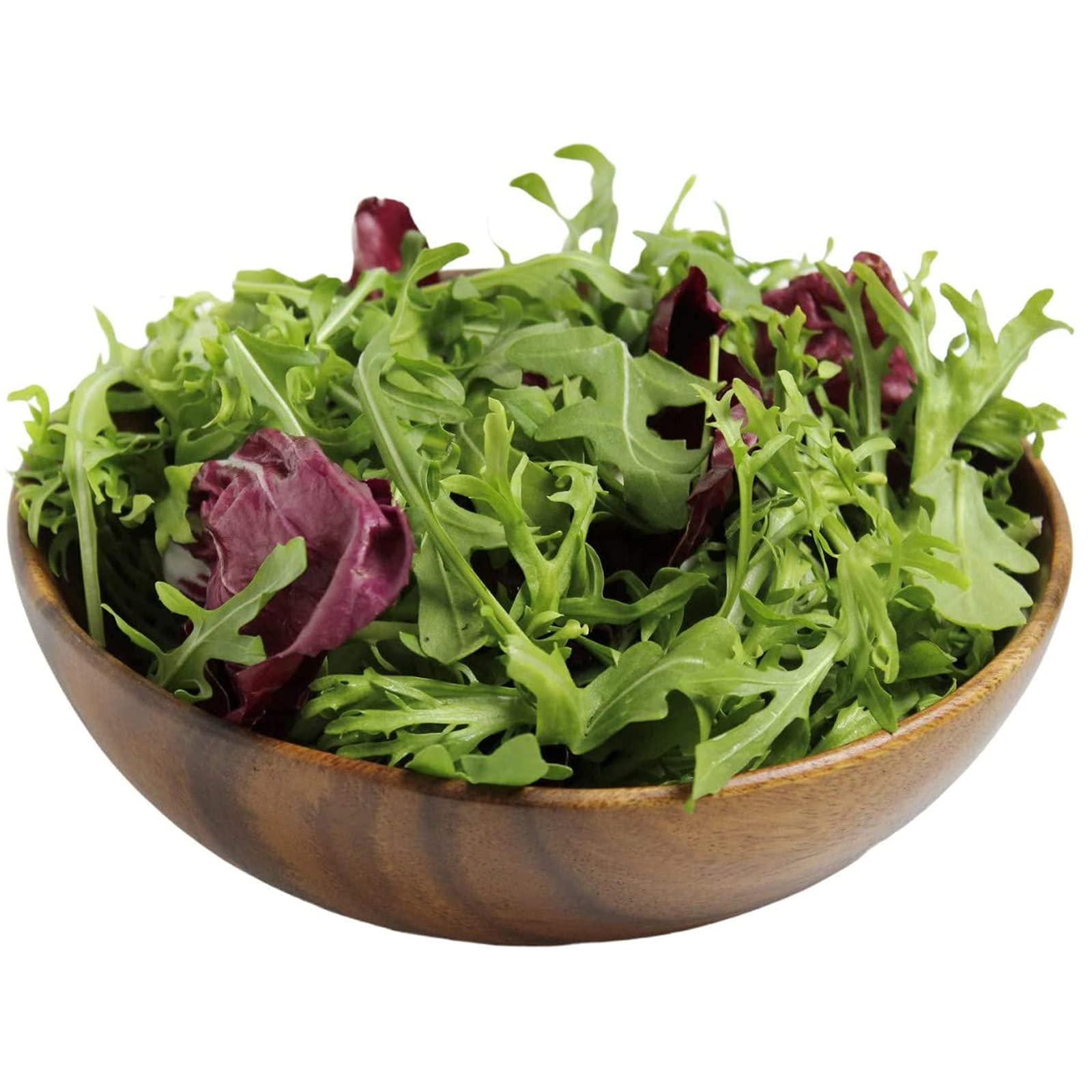 Wrightmart Wooden Acacia Round Bowl Set, 7'' Diameter, Ideal For Serving Food, Salads, Fruits - Perfect For Kitchen, Dining, Or