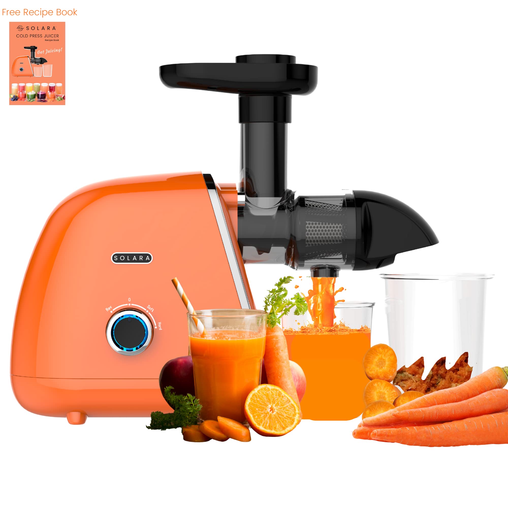 Solara Cold Press Juicer For Home, Slow Juicer Cold Pressed Machine For Fruits & Vegetables, Masticating Juicer Machine Electric