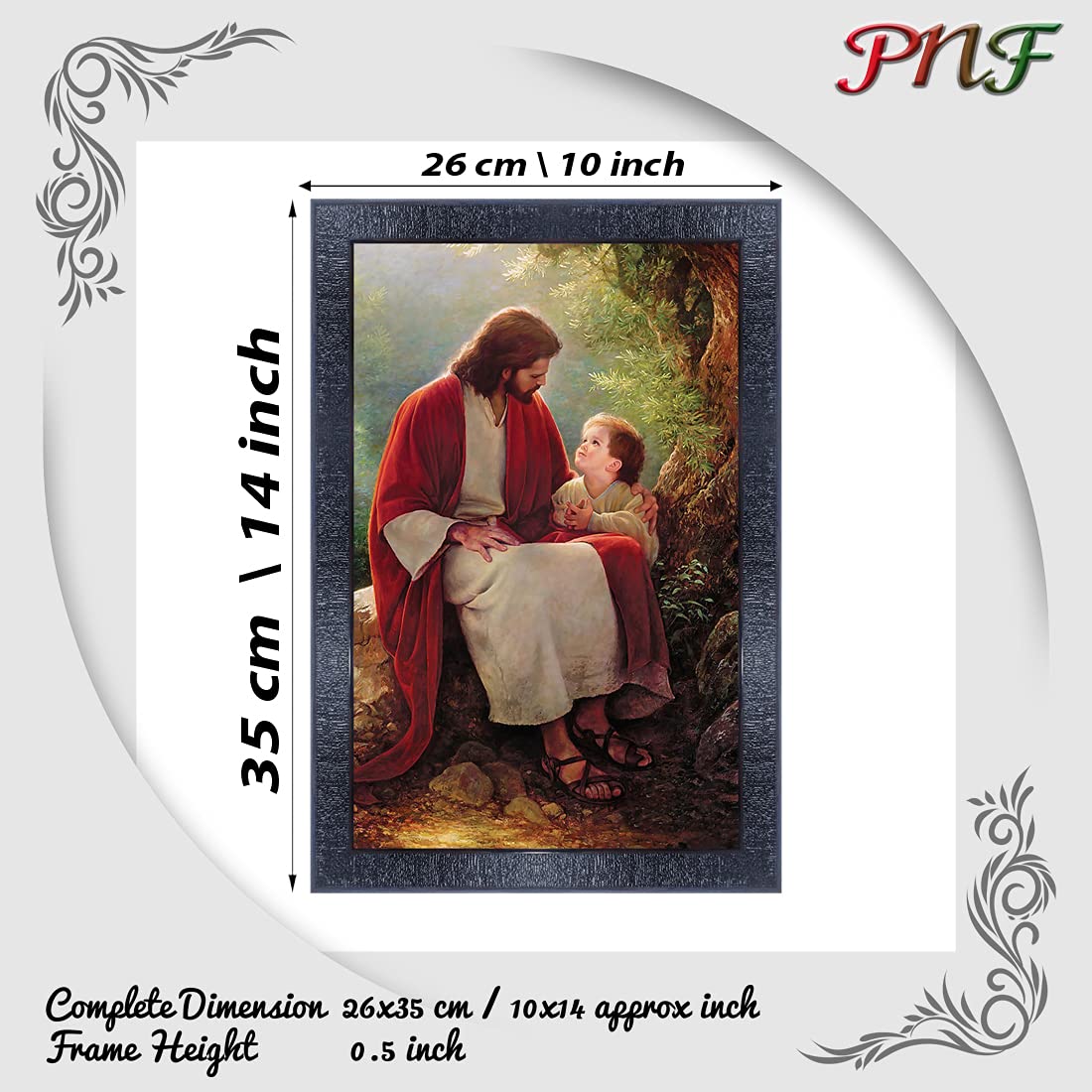 Pnf Poster And Frames Lord Jesus Wall Framed Painting | For Living, Pooja Room | Home Decoration Item | Best Gifting Option (10