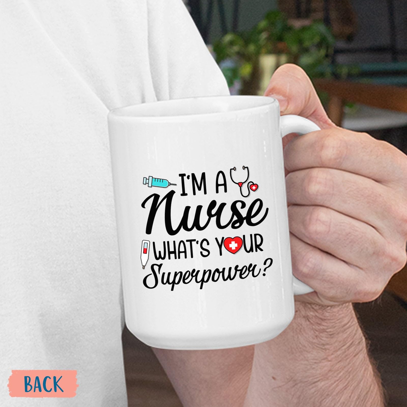 Nurse Mug, Custom I'm A Nurse Coffee Mug With Name, Stethoscope Mug, Personalized Medical Cup Gift for Nurse Doctor, Best Nurse