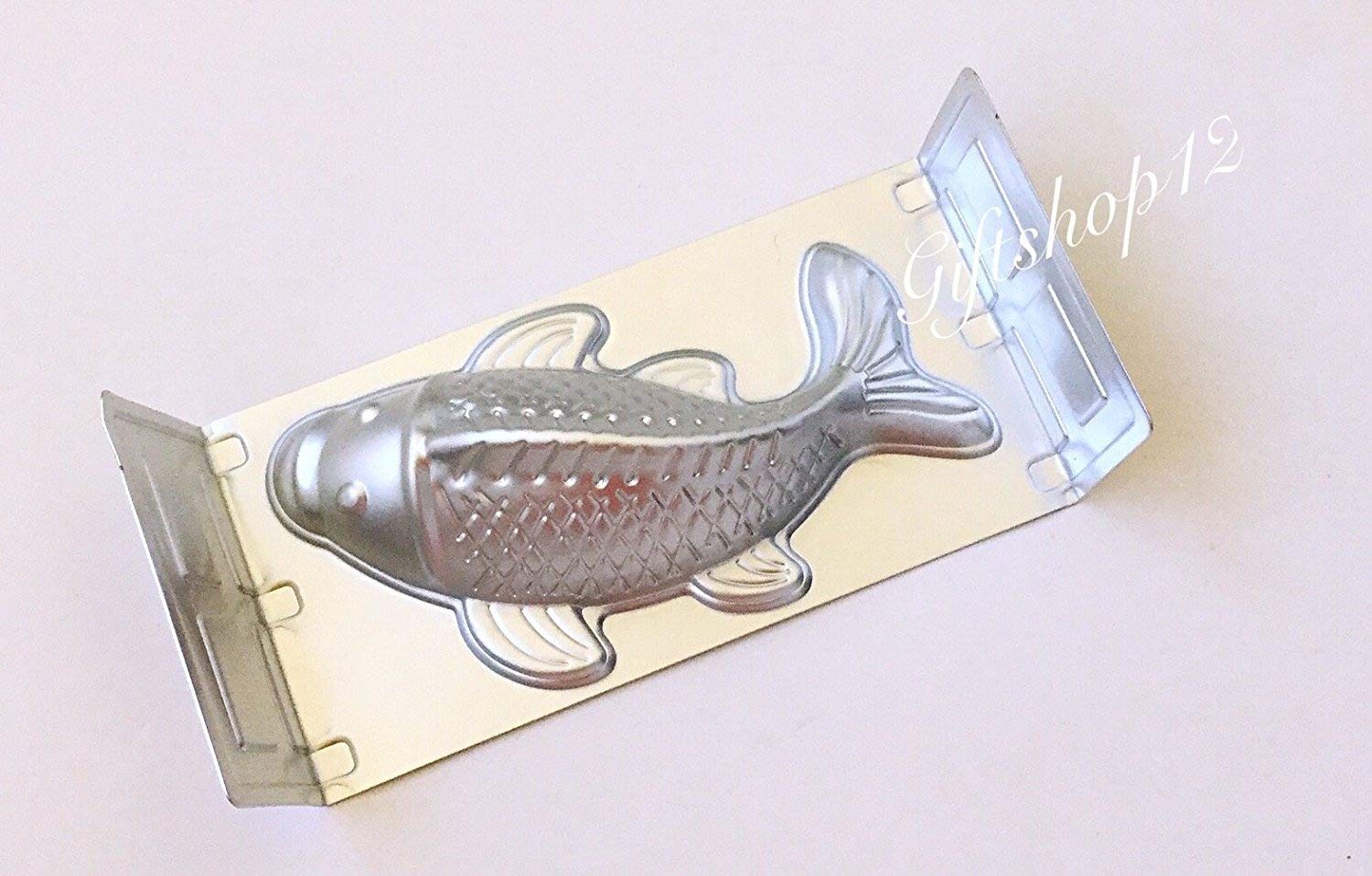 Giftshop12 Aluminum Fish Shaped Mold Pan With A Supporting Frame Size 5 Inches ( Small)