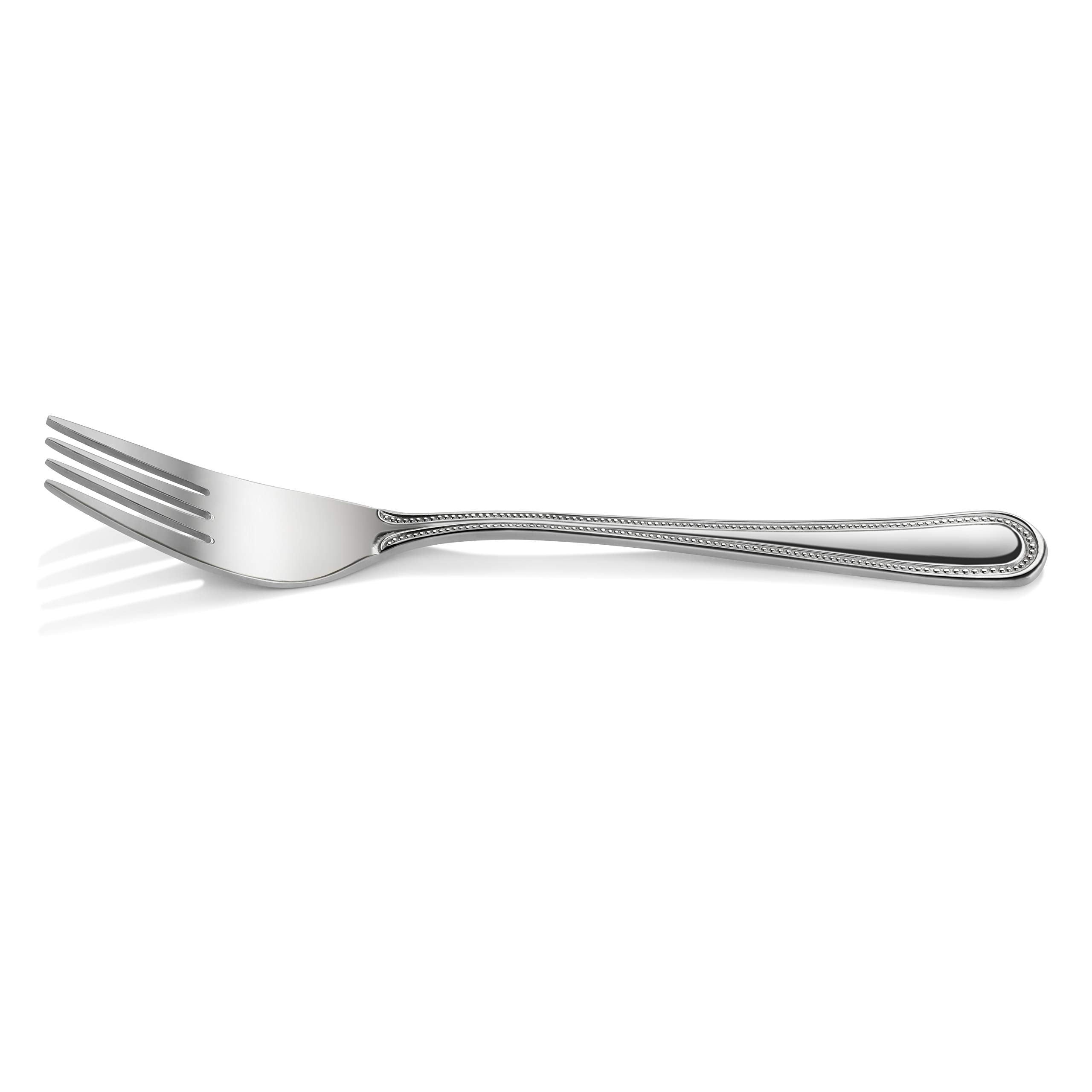 New Star Foodservice 58482 Bead Pattern Bead Pattern 18/0 Stainless Steel, Salad Fork 6.6-Inch Set Of 12