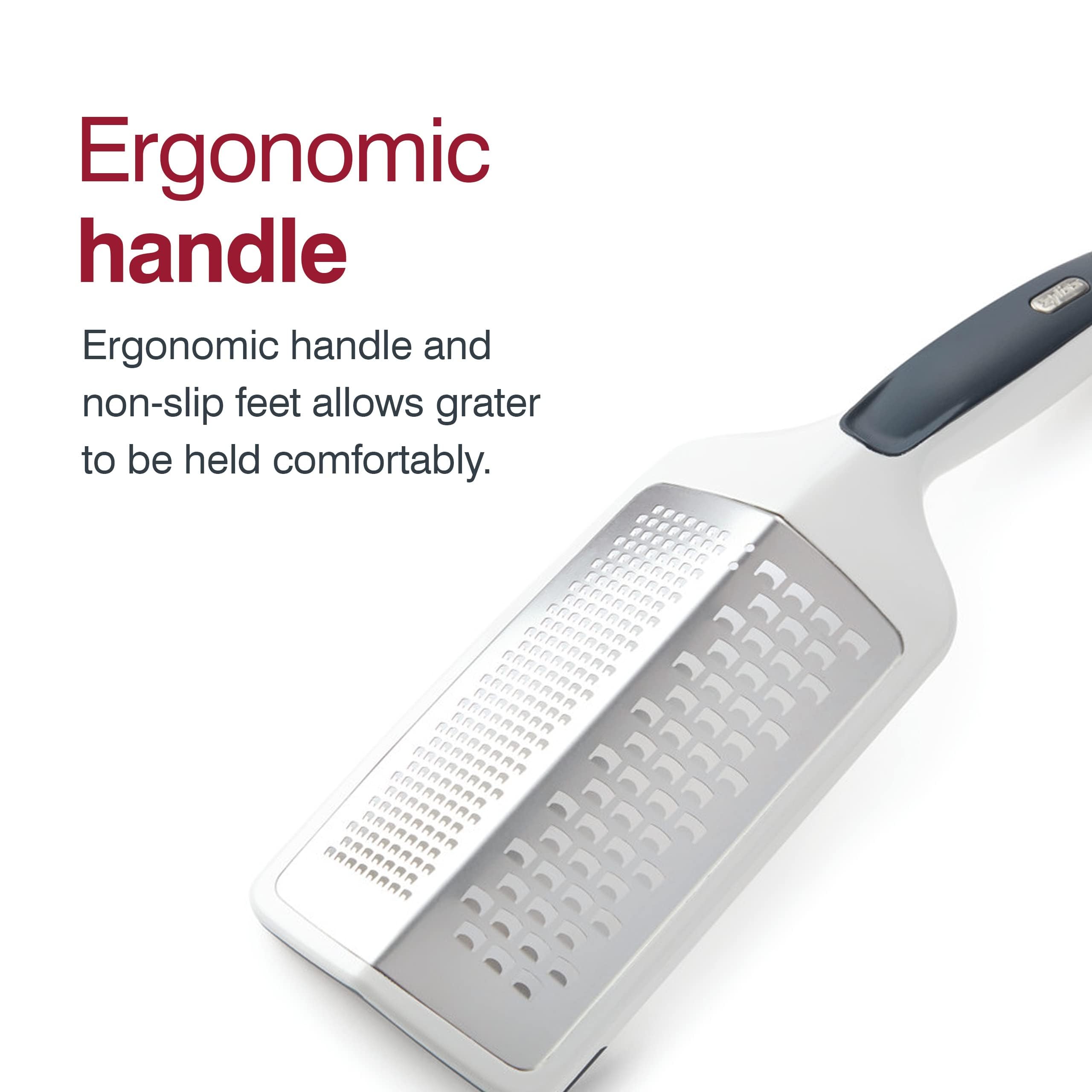 Zyliss Smooth Glide Dual Grater - Dual Two-Sided Cheese Grater For Medium And Coarse Grating - Kitchen Grater For Chocolate, Gin