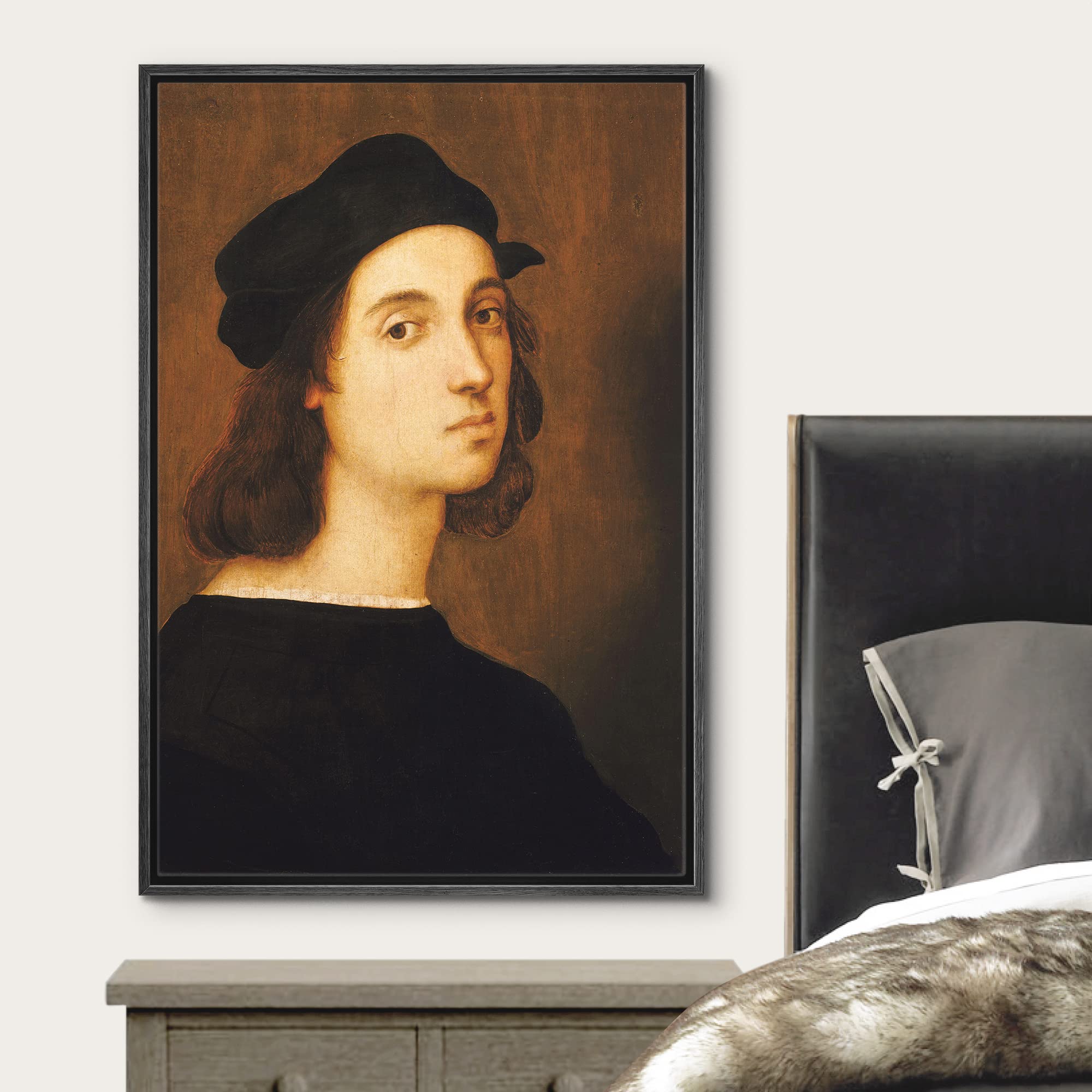 Wall26 Framed Canvas Print Wall Art Portrait Of Raphael People Pop Culture Historical Realism Famous Closeup Colorful Multicolor