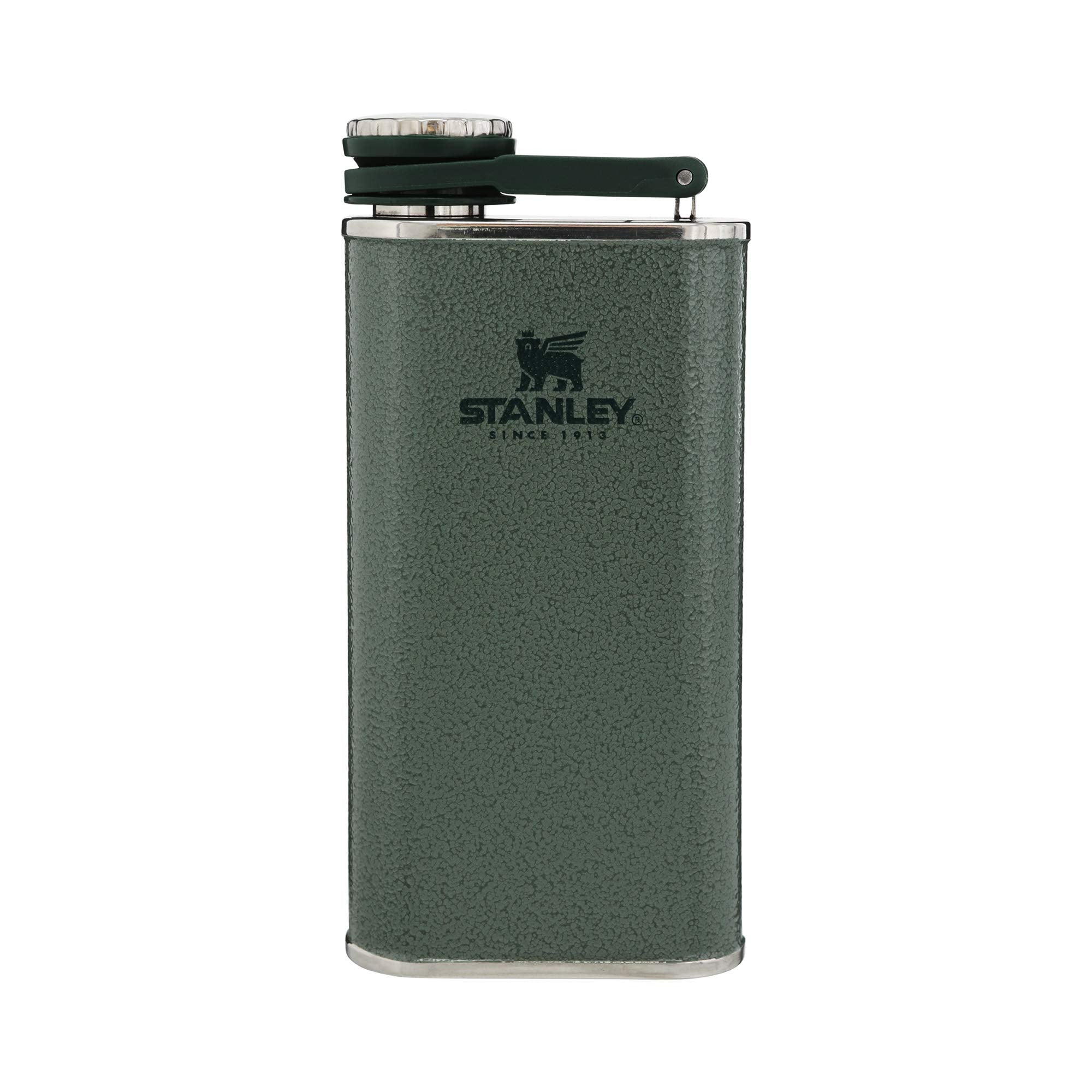 Stanley Classic Flask 8oz with NeverLose Cap, Wide Mouth Stainless Steel Hip Flask for Easy Filling & Pouring, Insulated BPAFr