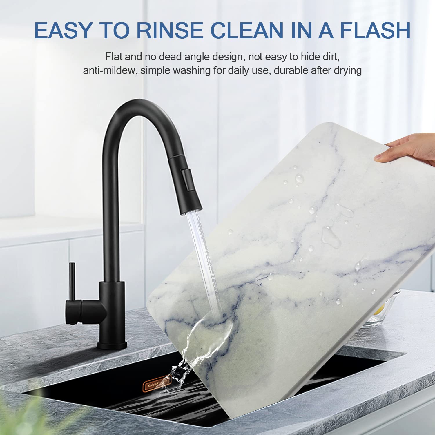 Yuxsm Stone Drying Mat For Kitchen Counter,Ultra Absorbent,Fast Drying,Non-Slip,Heat Resistant Mat Kitchen Gadgets,Stone Dish Dr
