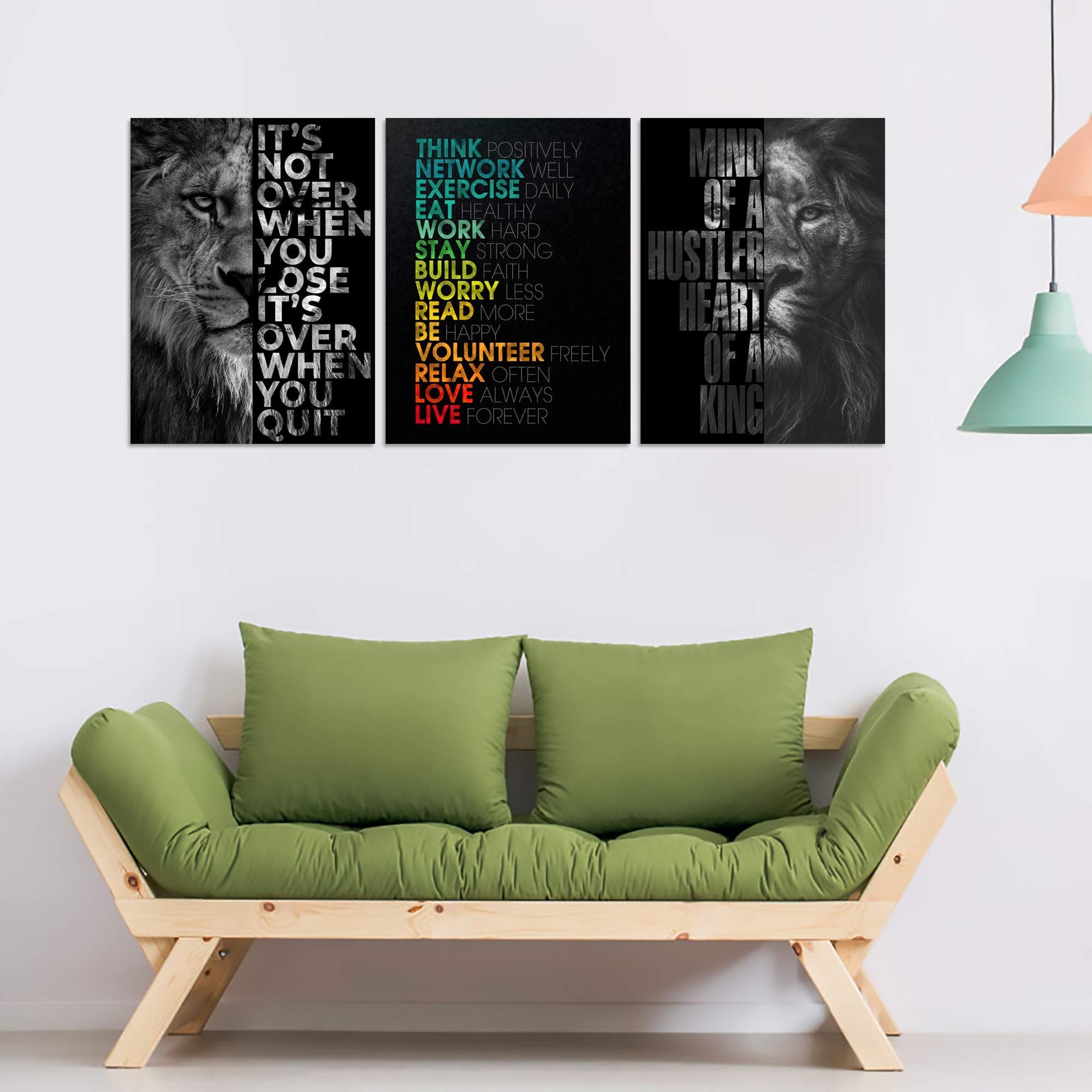 Motivational Wall Decor Inspirational Wall Art Office Wall Decor Entrepreneur Quote Wall Paintings Picture 3 Pieces Wall Art For
