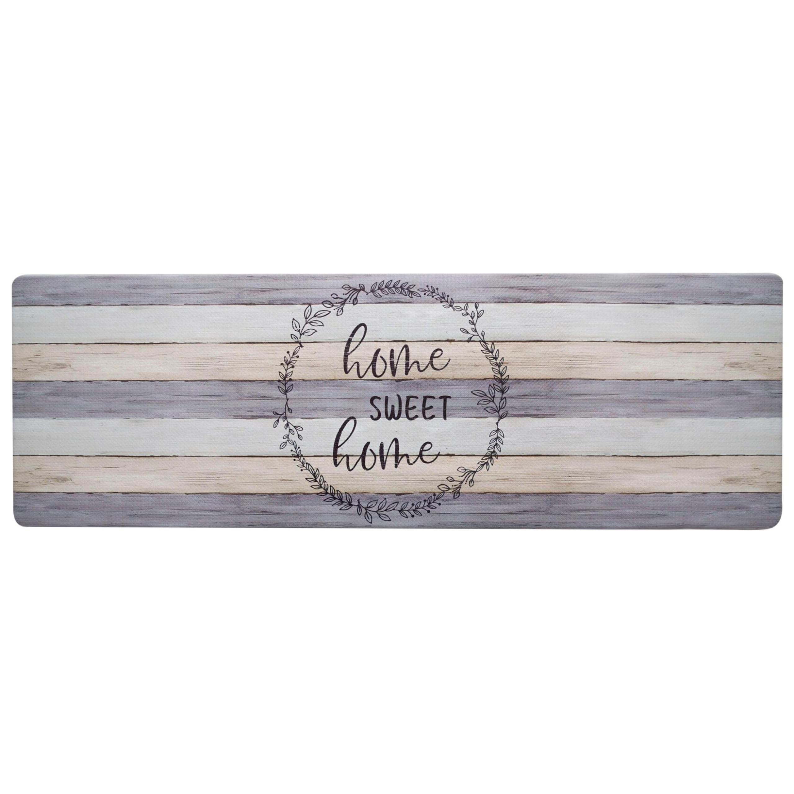 Home Dynamix Cozy Living Home Sweet Home Modern Farmhouse Runner Anti-Fatigue Kitchen Mat, Non-Slip Floor Mat, Padded Standing D
