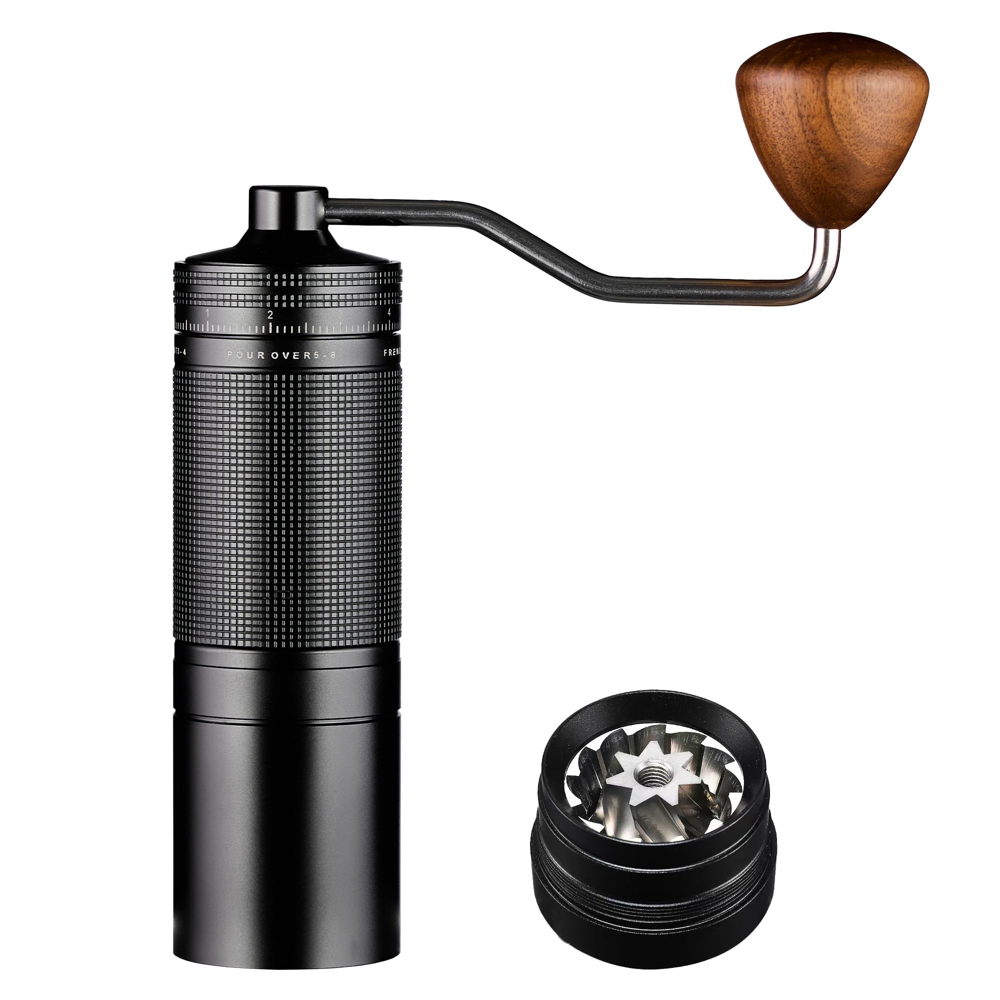 Zalnuuk Z30 Manual Coffee Grinder with 7 Star Stainless Steel Burr, Hand Coffee Grinder for French Press, Mocha, Espresso, Exter