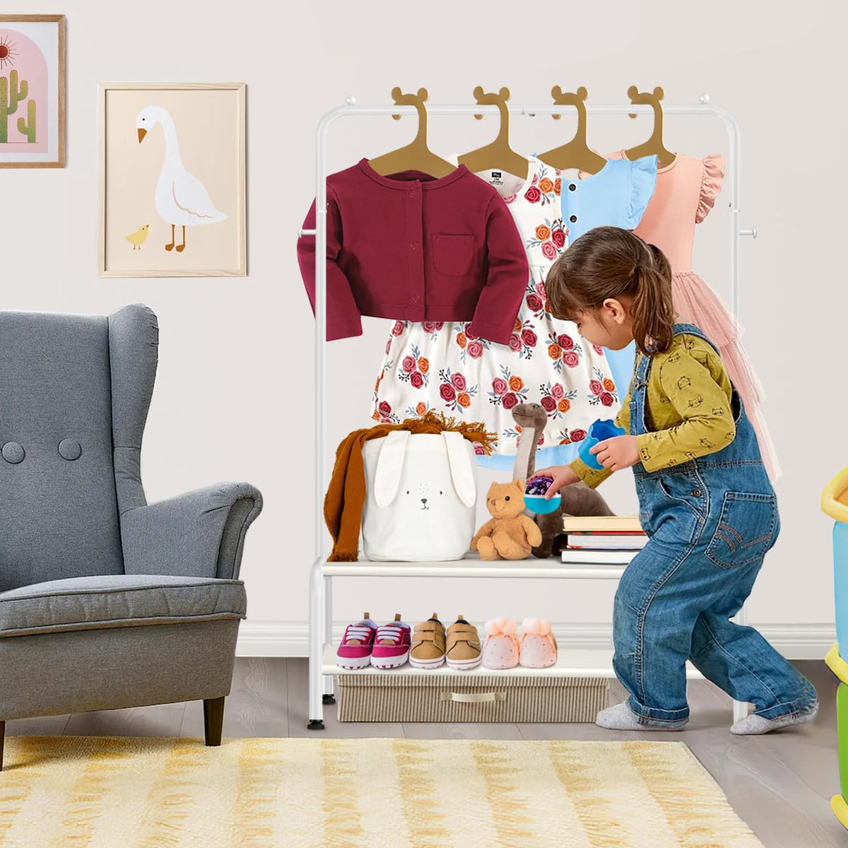 Kids Clothing Rack - Kids Dress Up Clothes Storage Racks - Baby Toddle ...