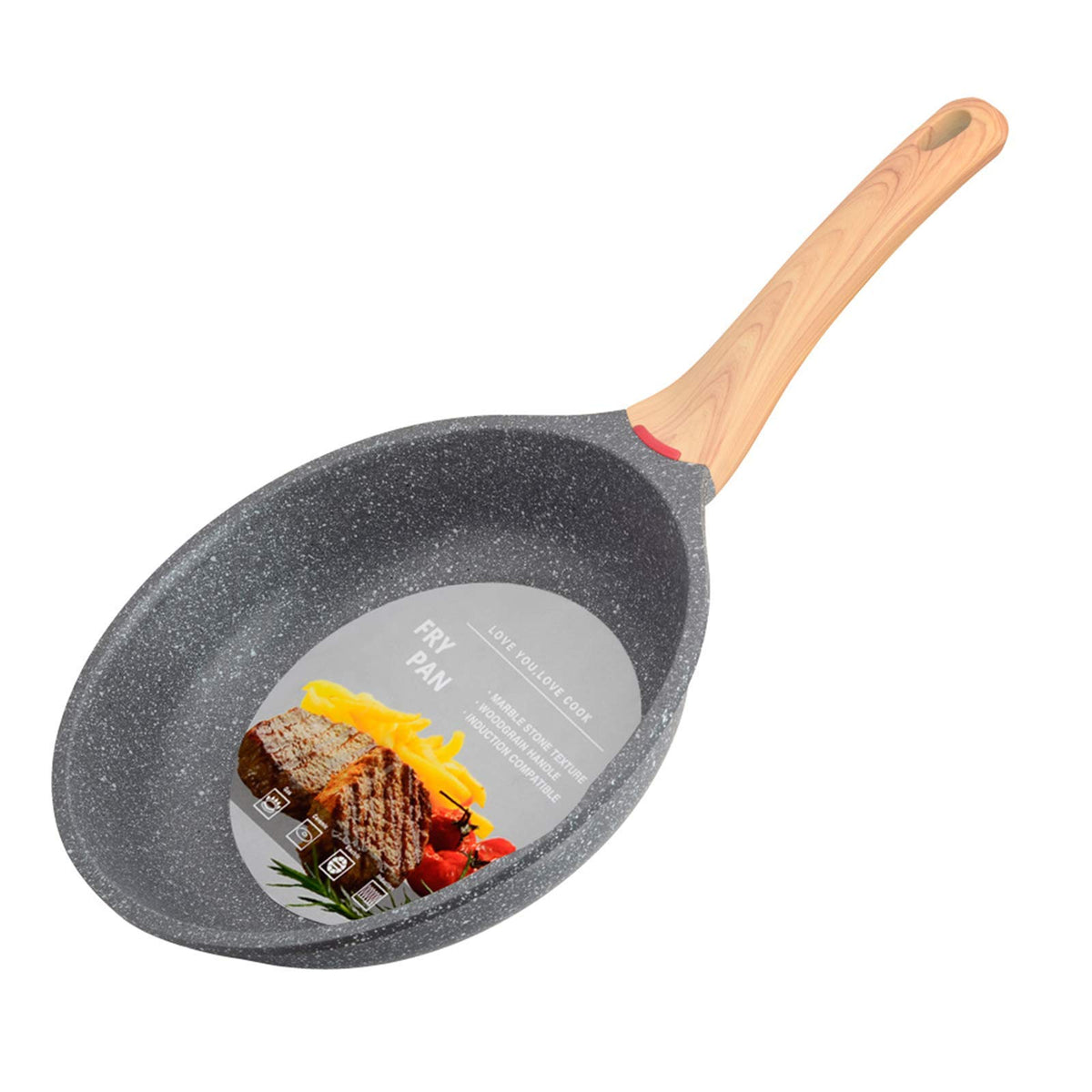 Hansubute Nonstick Induction Stone Frying Pan With Soft Touch Handle,Children Protection Function (11Inch)