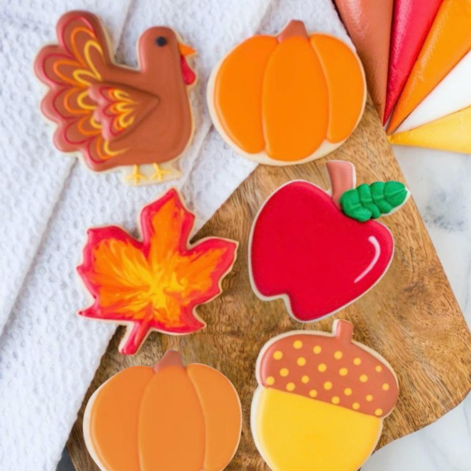Job Jol Cookie Cutters 6 Pcs, Fall Thanksgiving Cookie Cutters, 3'' To 3.6''