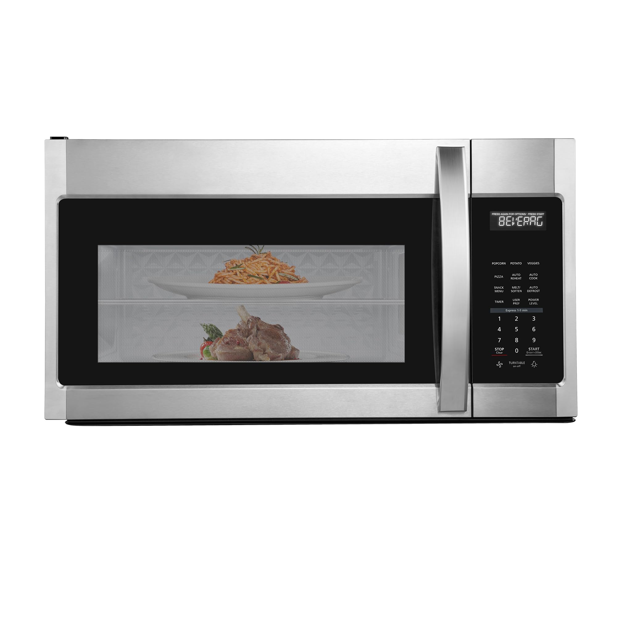 Black+Decker Em044Kb19 Over The Range Microwave Oven With One Touch, 1000 Watts, 400 Cfm And Sensor Cooking, Otr 1.9 Cu.Ft