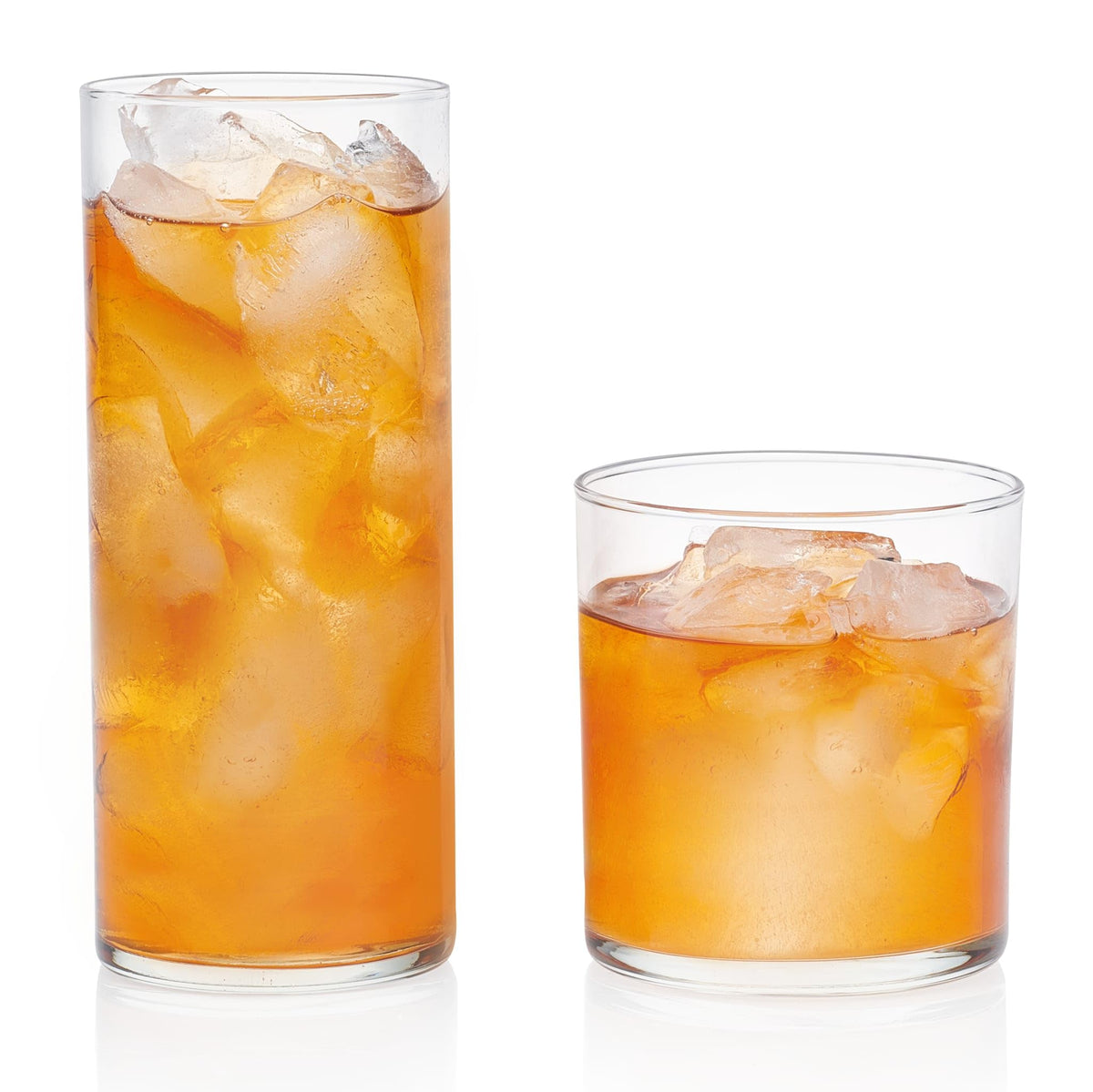 Libbey Miles Tumbler And Rocks Bar Glass Set, Clear, Sleek All-Purpose 16 Piece Glassware Set, Elegant Dishwasher Safe Dining Gl