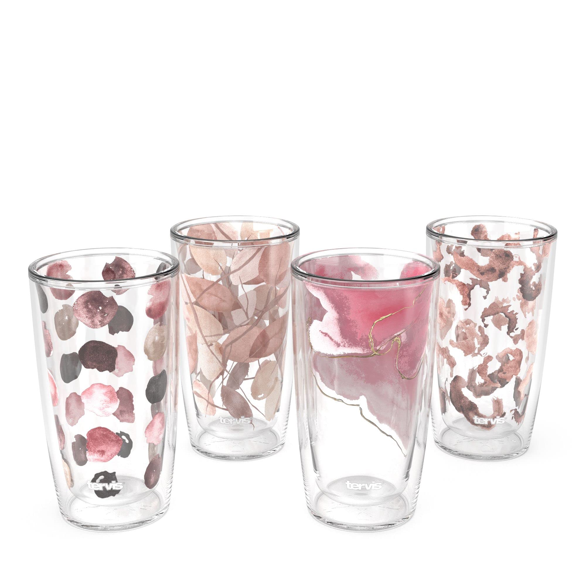 Tervis Spring Spice Made in USA Double Walled Insulated Tumbler Travel Cup Keeps Drinks Cold & Hot, 16oz  4pk, Assorted