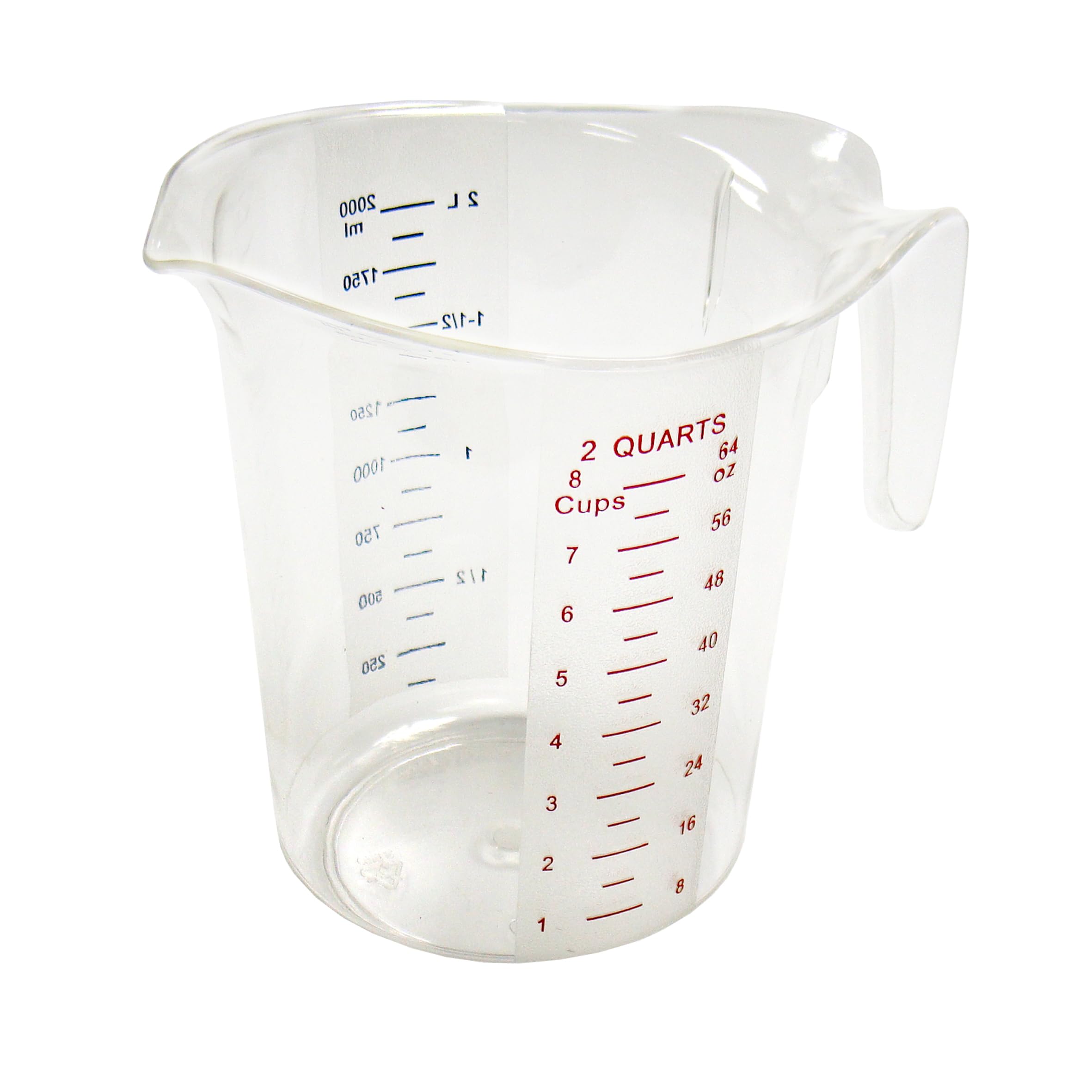 Winco PMCP-200 Measuring Cup  Polycarbonate  2-Quart  Clear