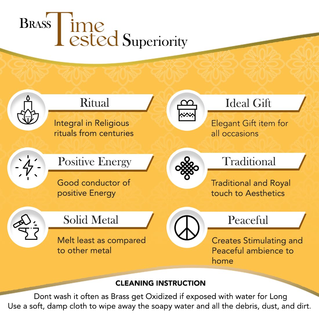 Ekhasa 100% Pure Brass Bal Gopal Murti (Size: 8.4 cm) | Laddu Gopal Murti for Pooja Room | Baby Krishna Idol for Home | Bal Kris