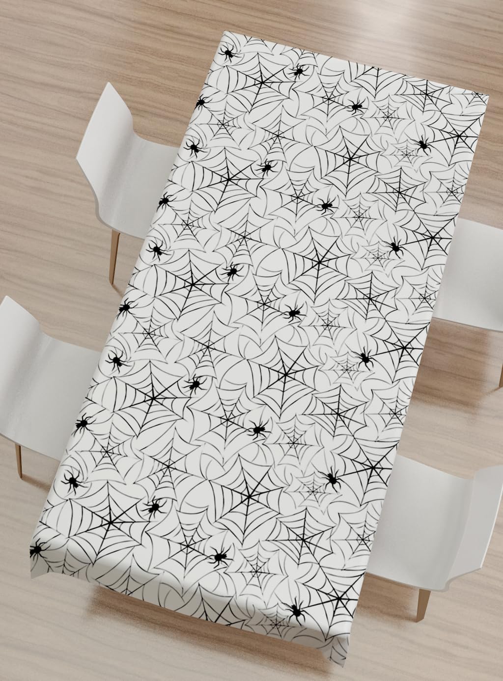 Amocytec 2Pack Halloween Plastic Tablecloths Disposable Christmas Plastic Table Covers BBQ Picnic Halloween Party Oil-Proof Wate