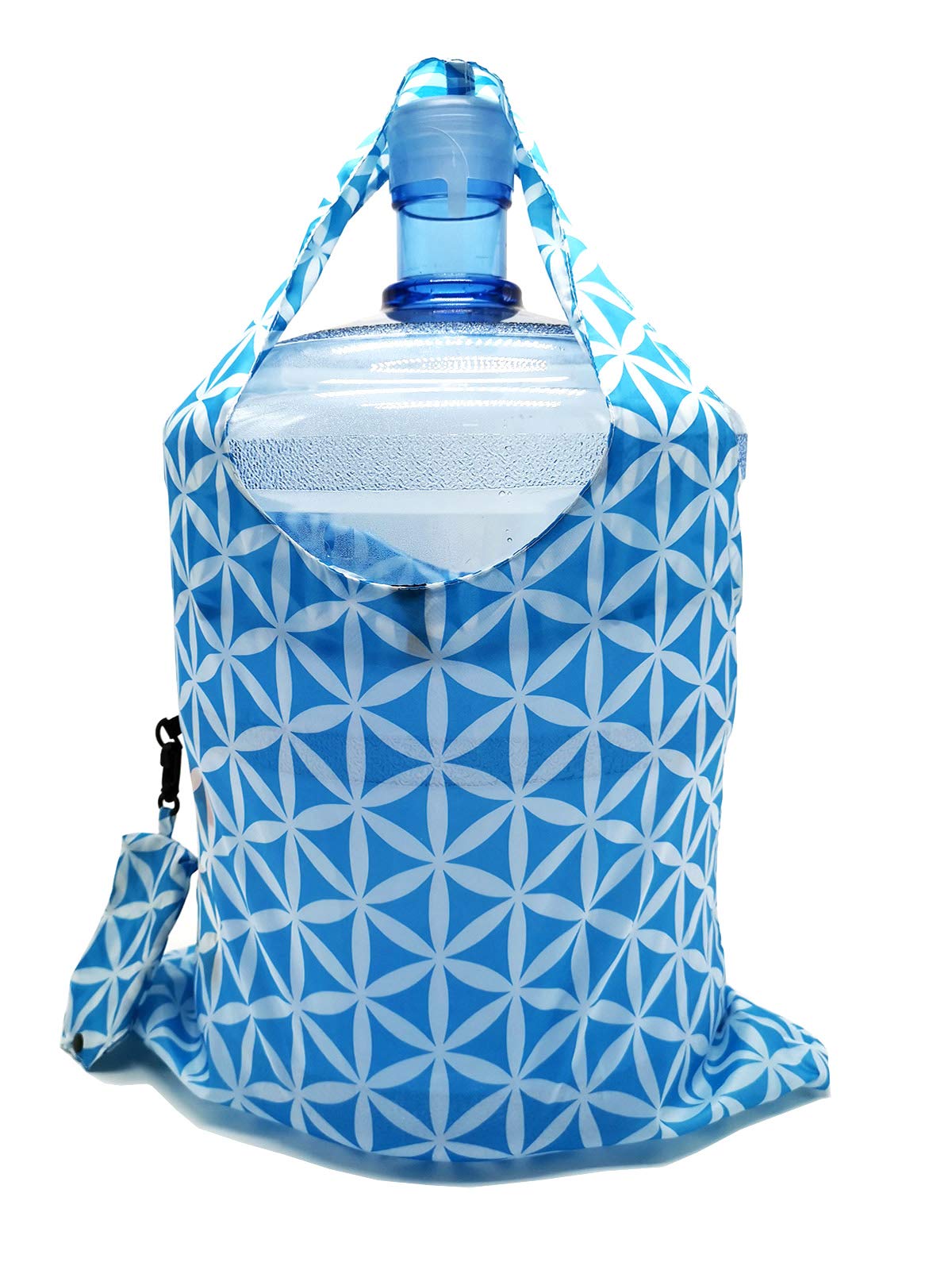 Holyluck Set Of 3 Reusable Grocery Bags,Heavy Duty Foldable Shopping Bag-Sky Blue