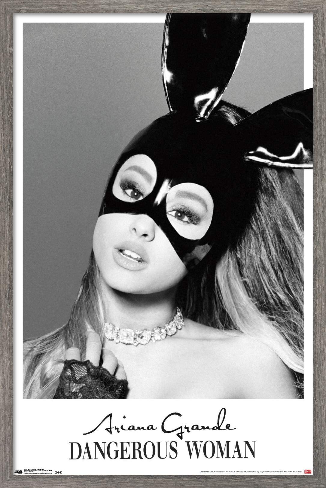 Trends International Ariana Grande - Dangerous Wall Poster, 14.725'' X 22.375'', Barnwood Framed Version