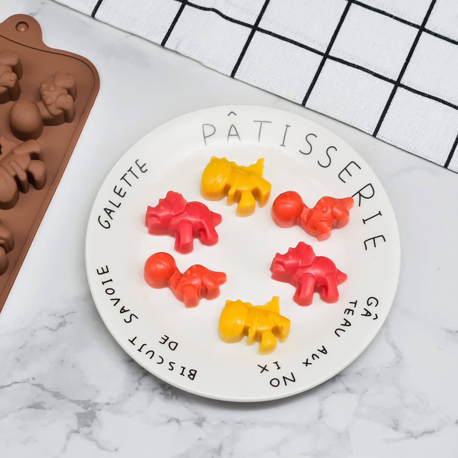 Candy Chocolate Molds Silicone, Non-Stick Animal Jello Molds, Crayon Mold, Silicone Baking Mold - Bpa Free, Forest Theme With Di