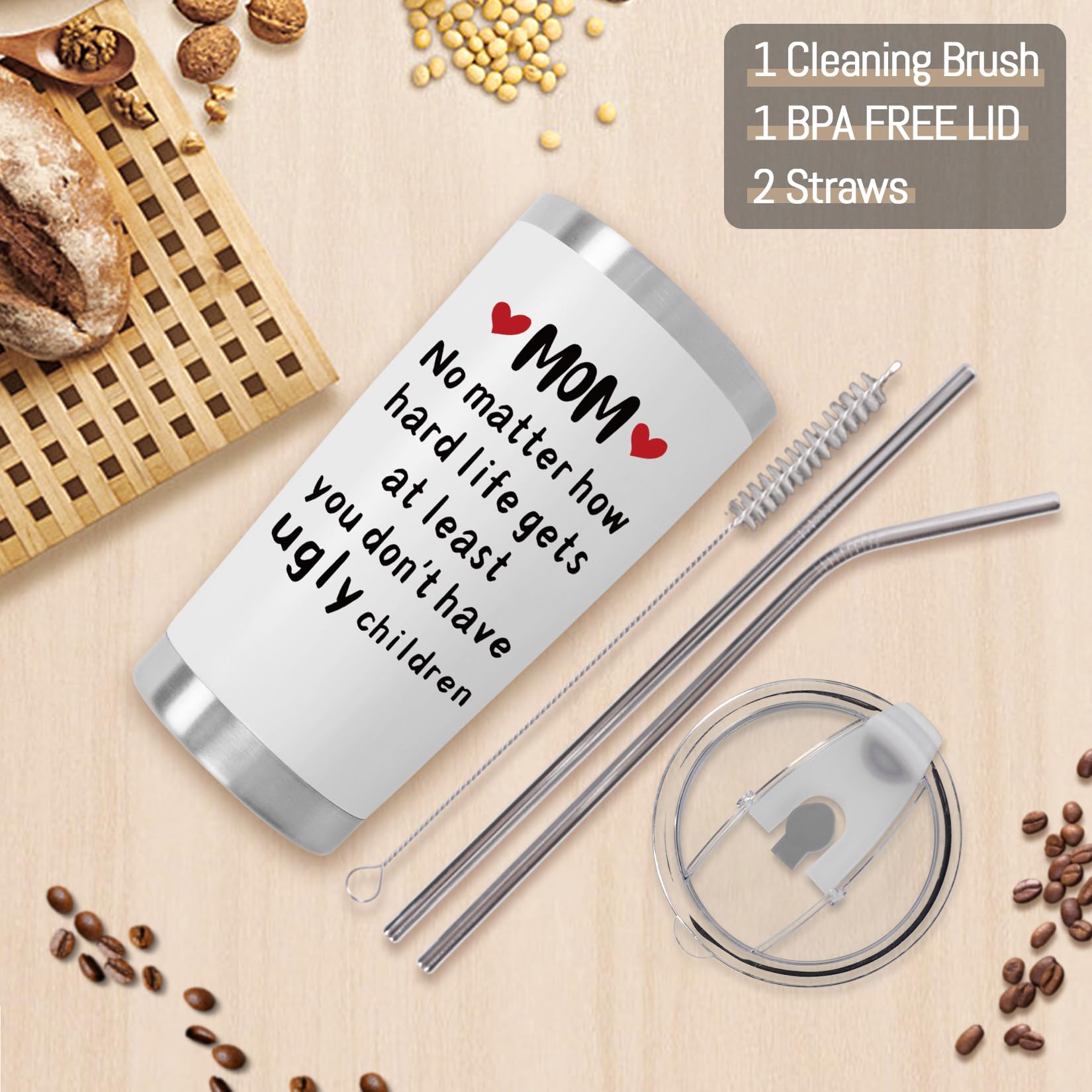 Fanunny Best Mom Gifts from Son, Daughter, Inspirational Gift for Her Women Christmas Mothers Day Gifts Ideas Thank You Present