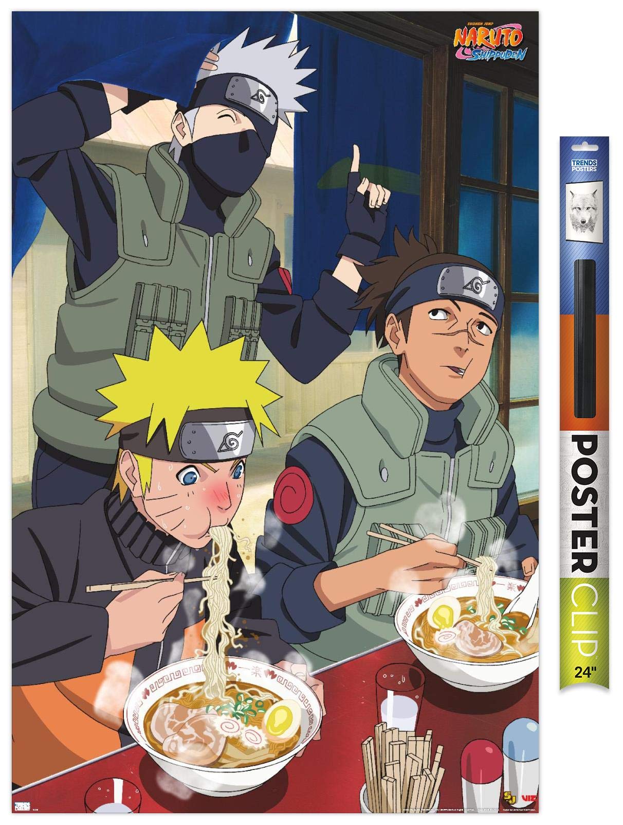 Trends International Naruto Shippuden - Food Wall Poster, 22.375'' X 34'', Poster & Clip Bundle