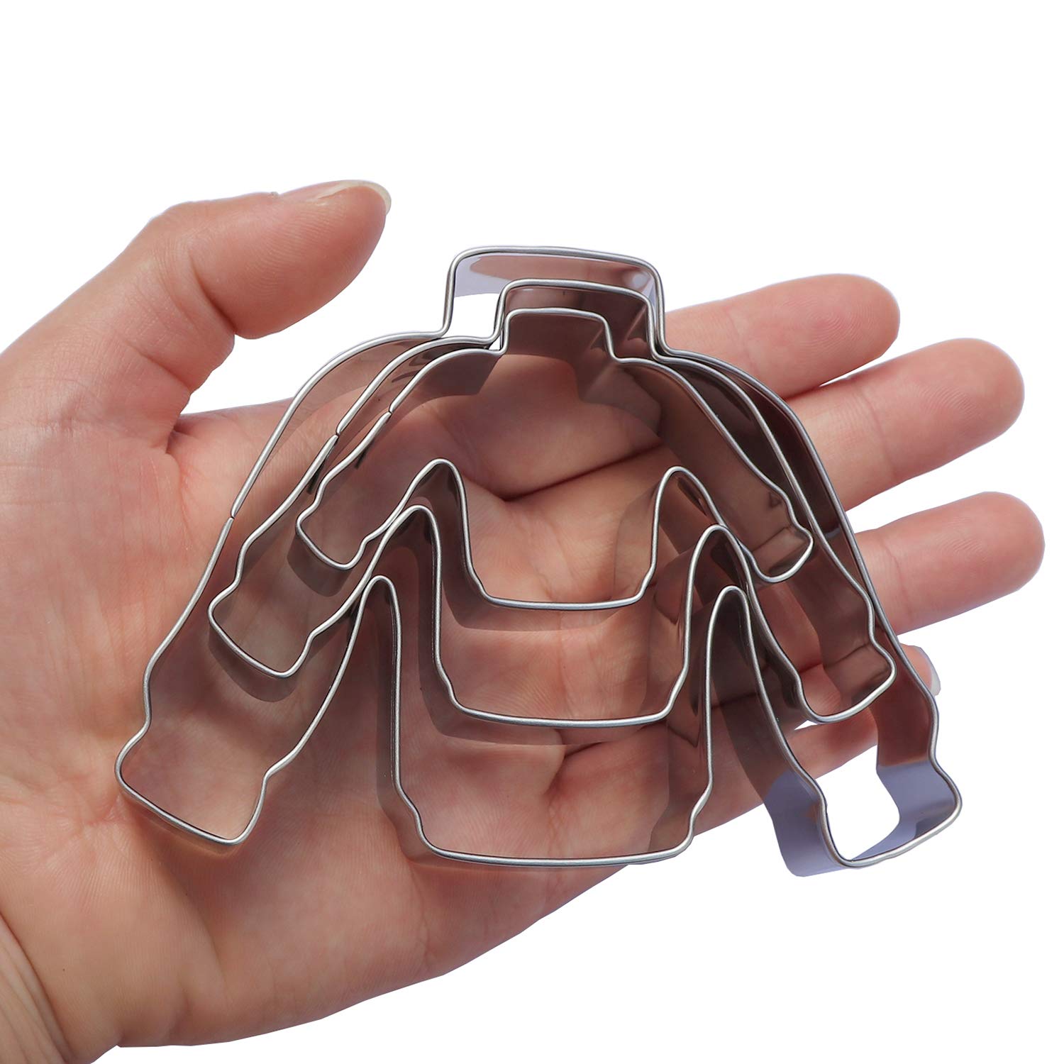 3 Piece Ugly Sweater Cookie Cutter Set - 4 1/5'', 3 1/2'', 2 1/2'' - Christmas Winter Sweater Cookie Cutters
