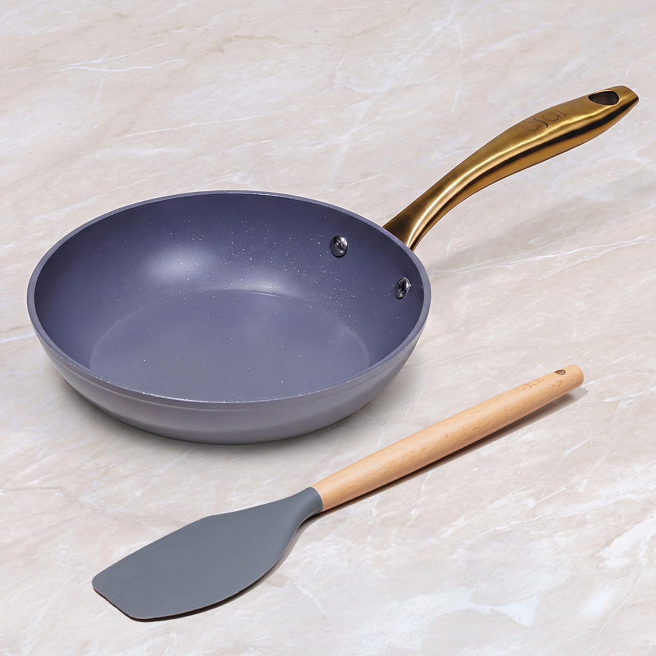 Asai Ceramic Non Stick Frying Pan 20Cm | Induction Safe | Egg Pan & Omelette Pan | Superior Swiss Ceramic | 100% Toxin Free, No 
