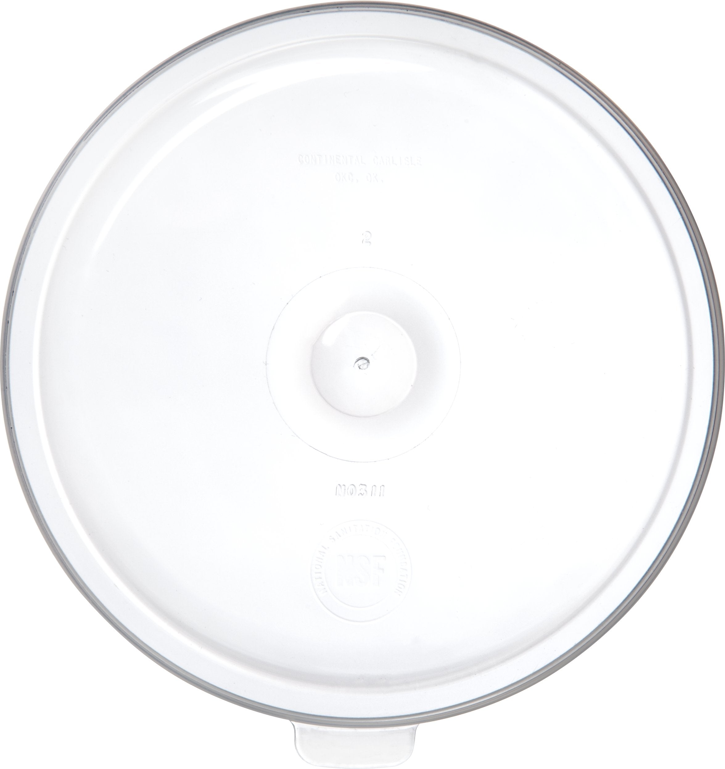 Carlisle Foodservice Products Replacement Lid Crock Lid For Kitchen, Restaurants, Home, Plastic, 1.2 Quarts, Clear, (Pack Of 12)